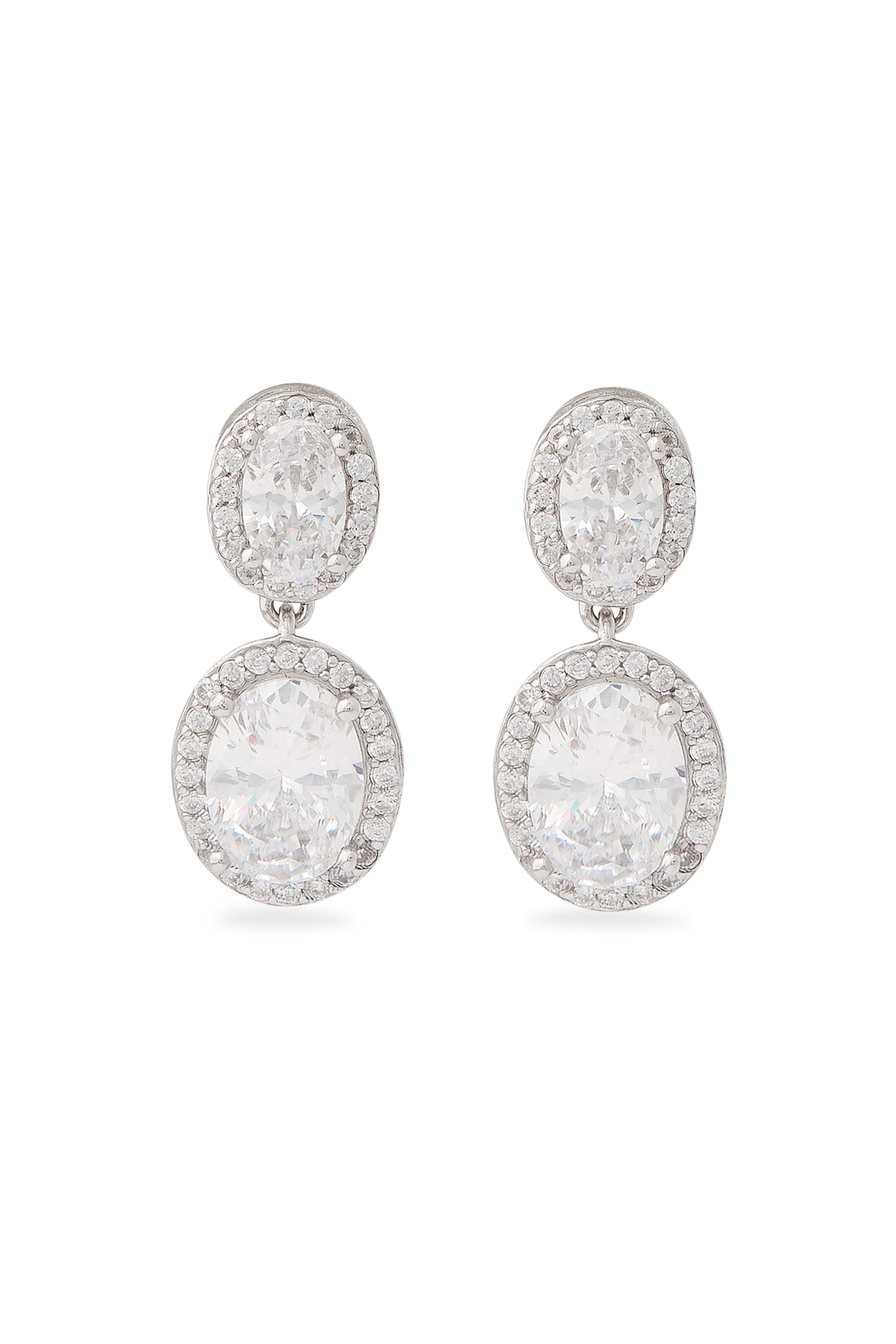 Halo Pearl Drop Earrings