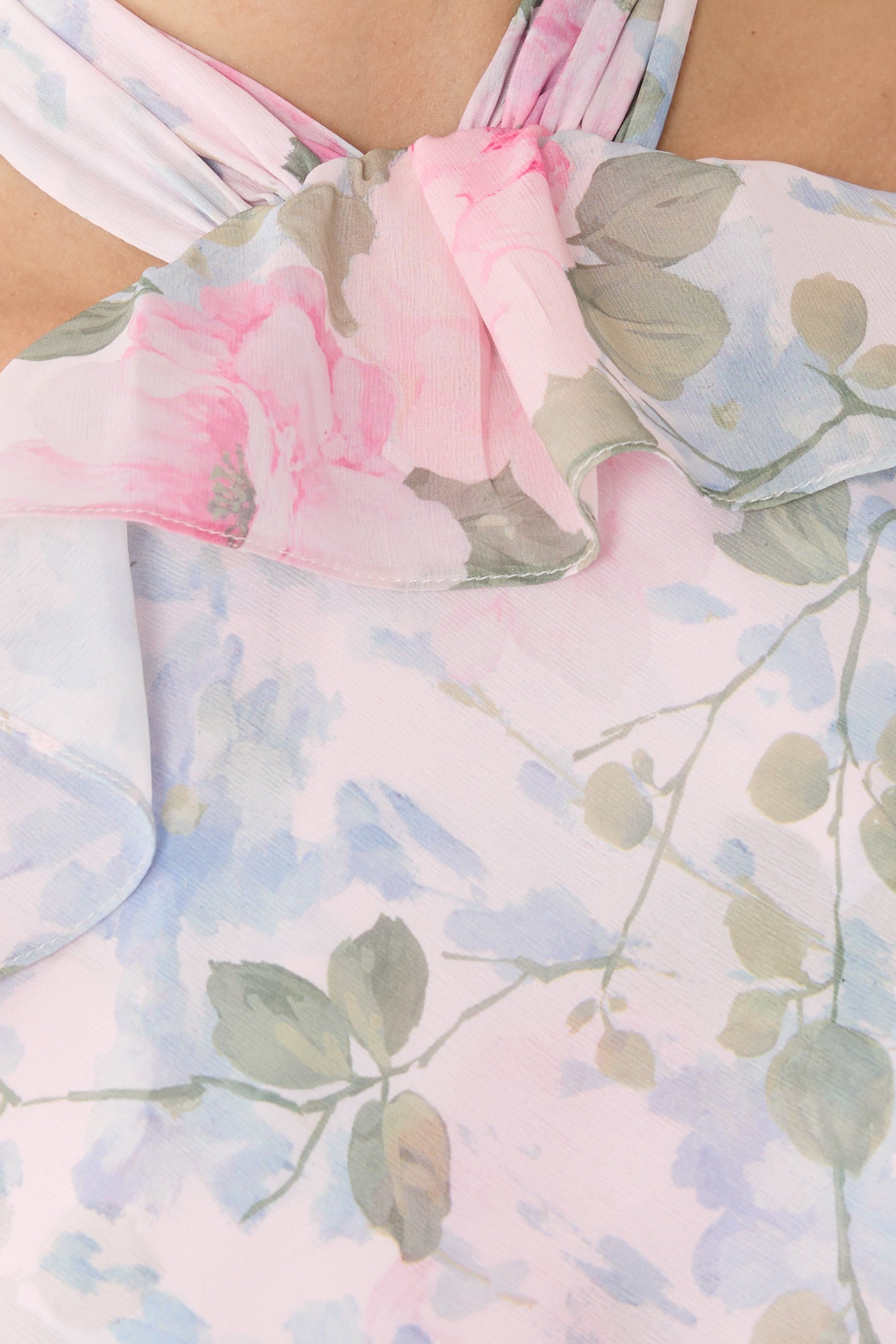 Camille&rsquo;s Garden Chiffon Ankle Gown 