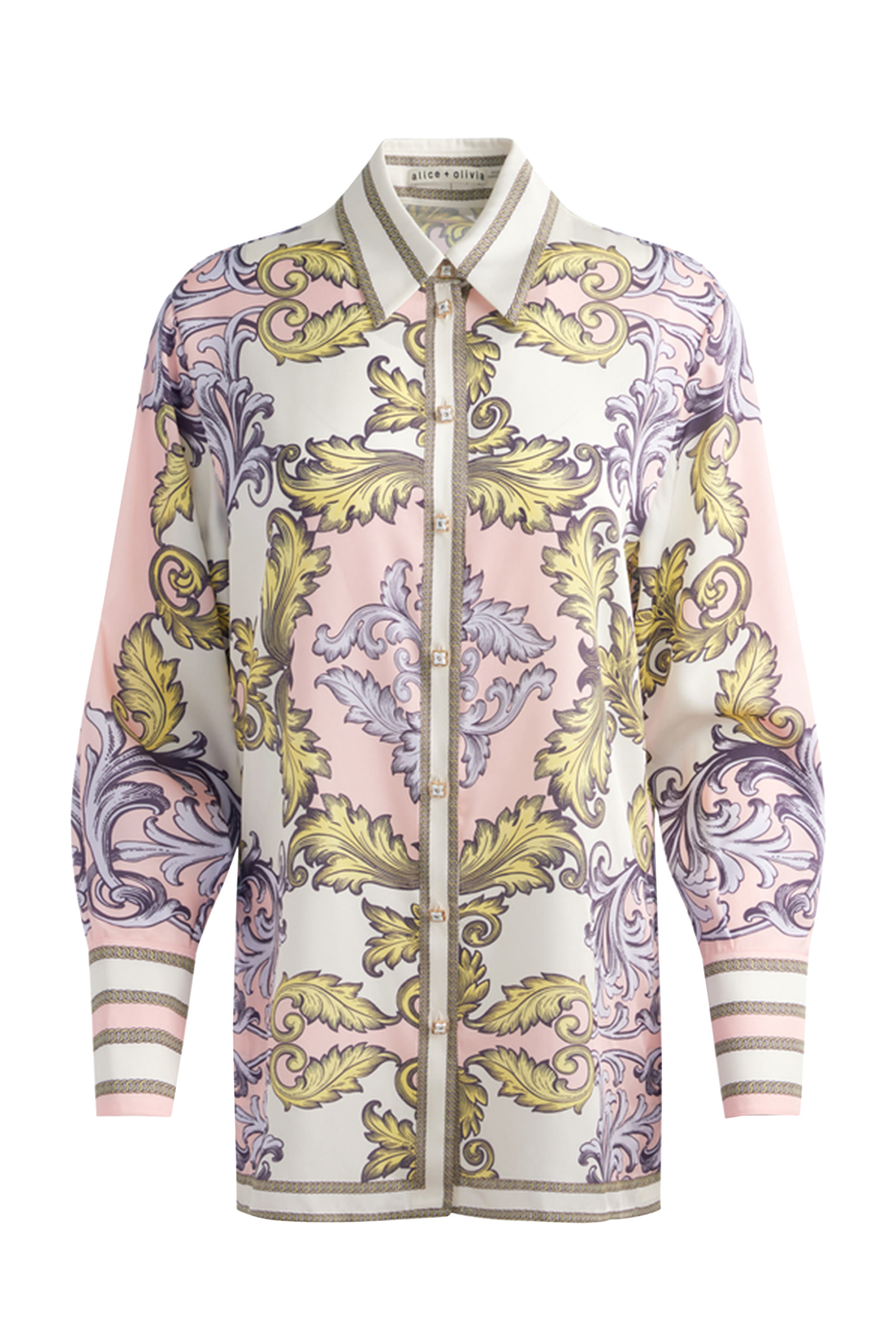 قميص لين بصف أزرار وقصة فضفاضة