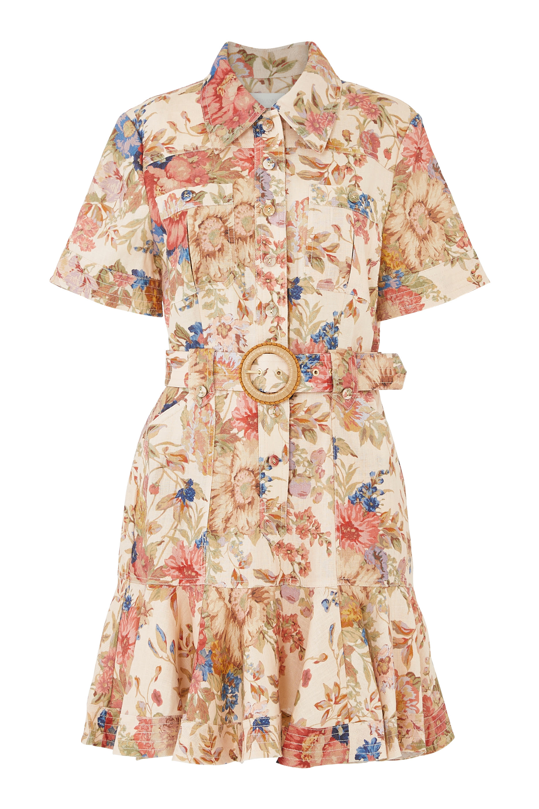 فستان أوغست قصير بحزام