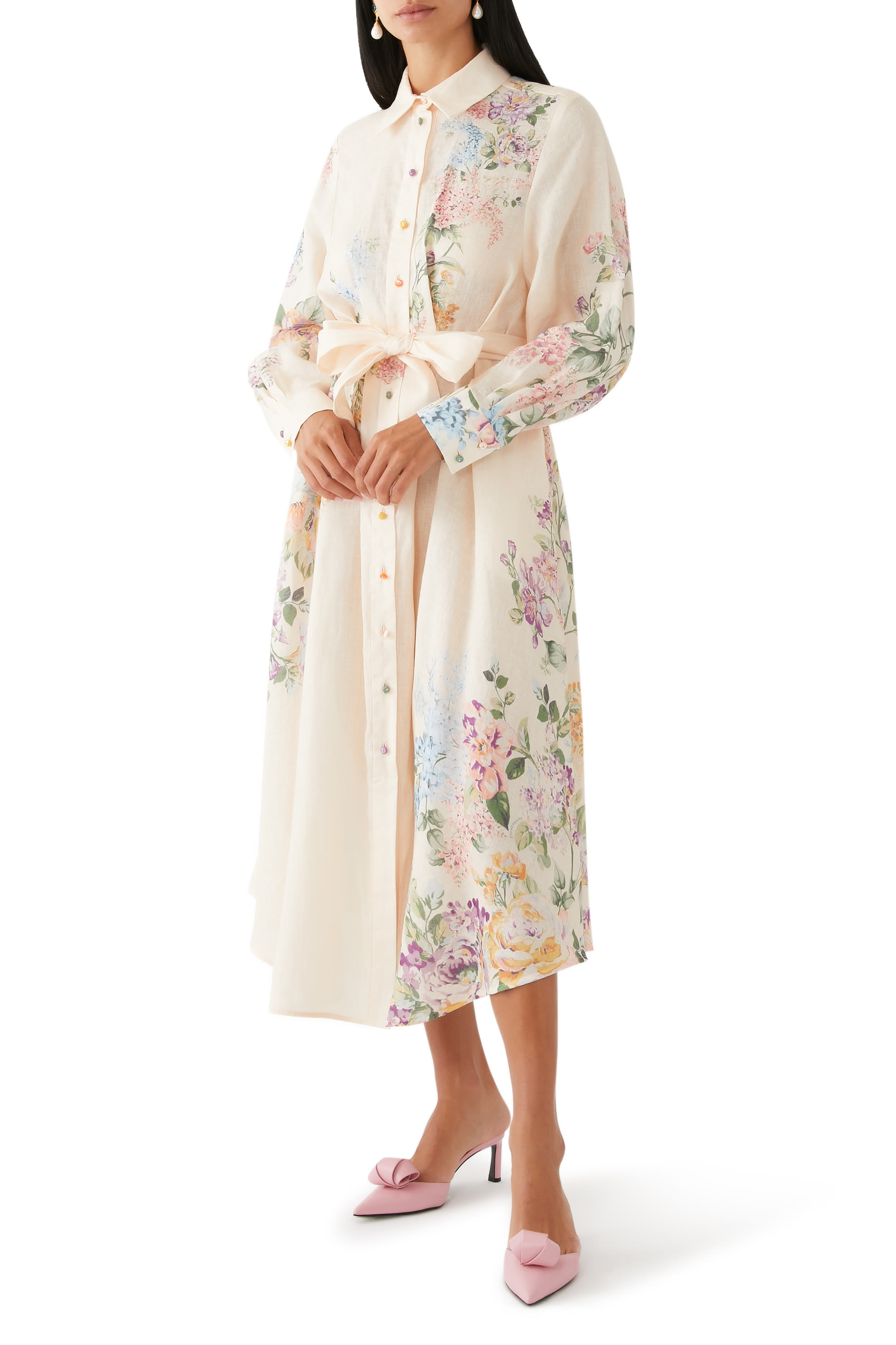 فستان هاليداي بنمط قميص بطيات