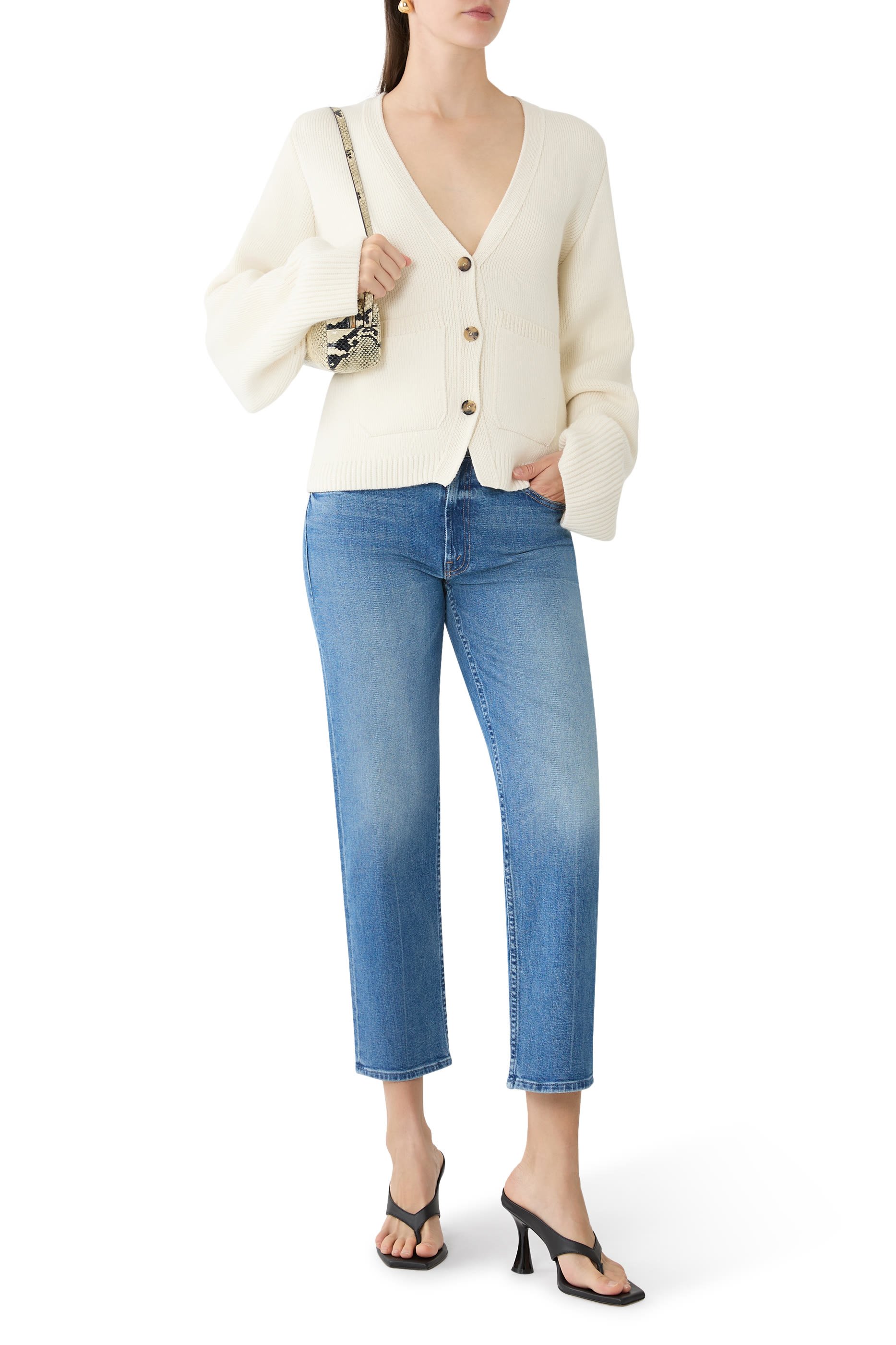 بنطال جينز نيوبي بطول الكاحل