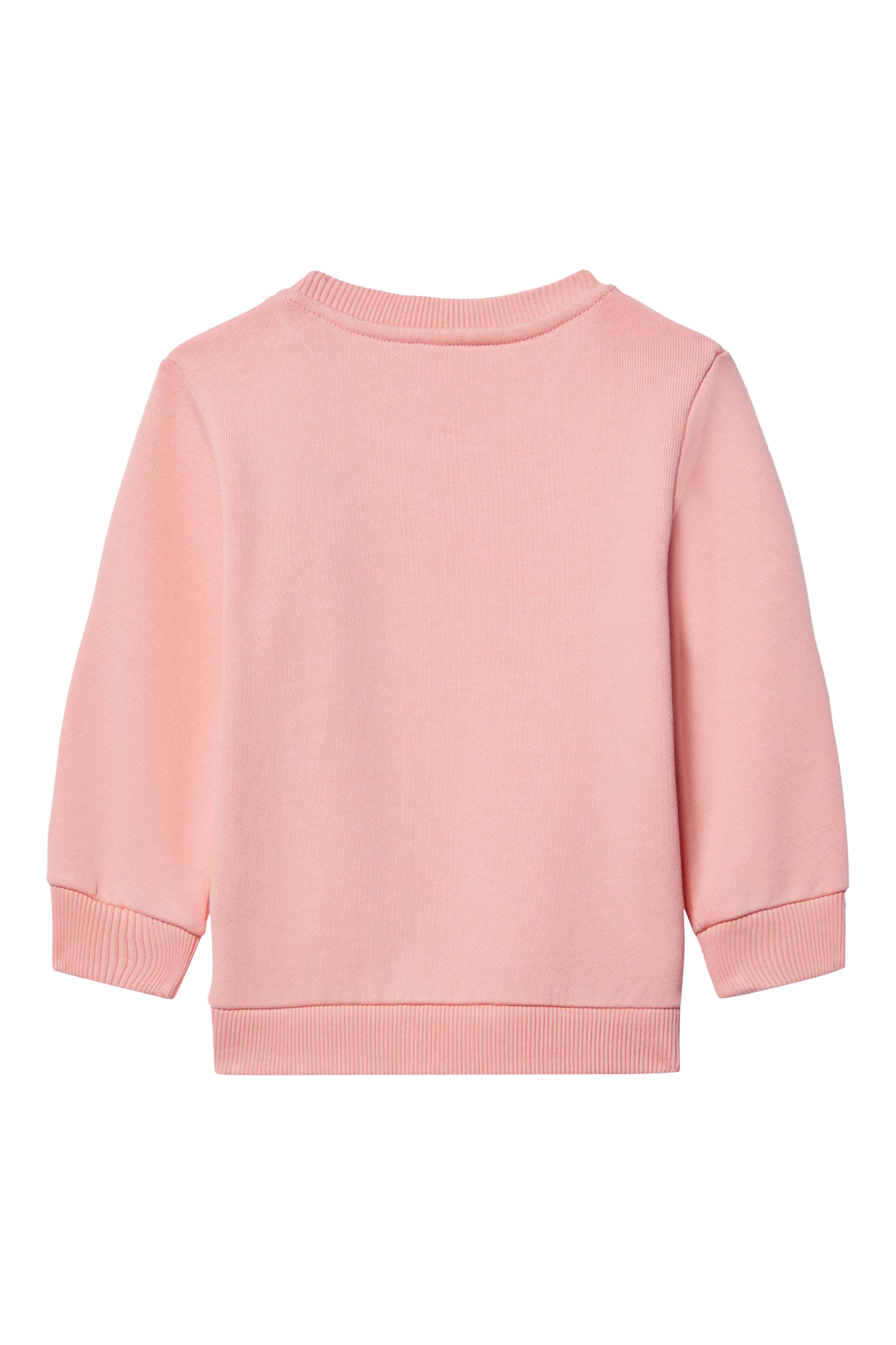 سويت شيرت بياقة ضيقة ونقشة شعار الماركة للأطفال