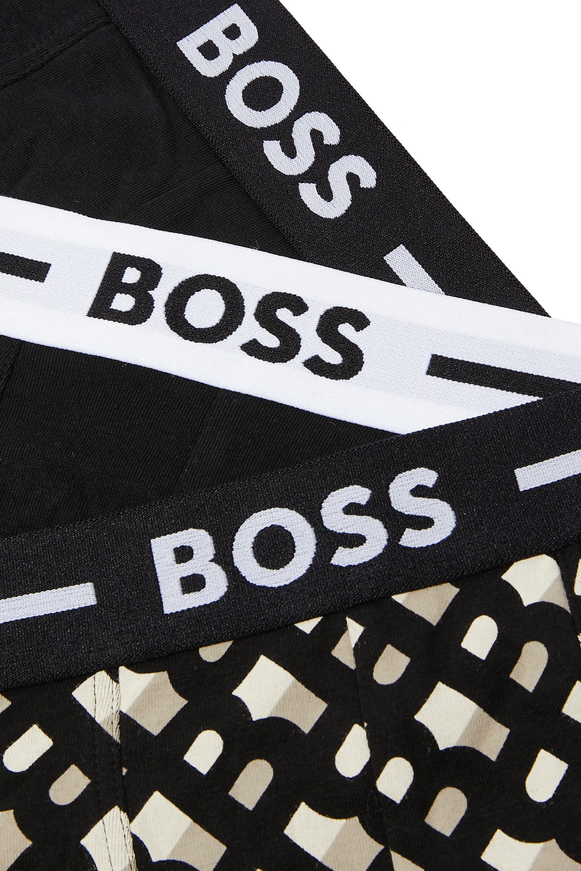 طقم بوكسرات بشعار الماركة عند حزام الخصر، 3 قطع