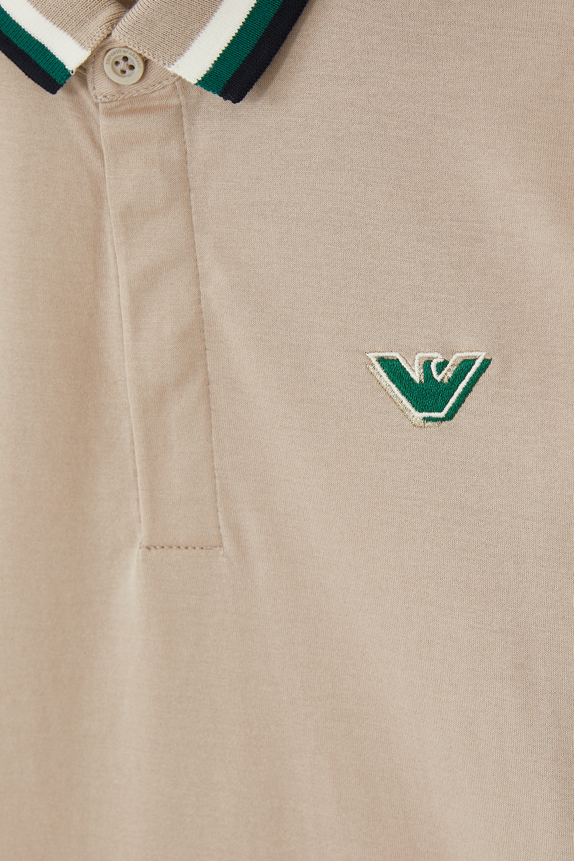 قميص بولو مطرز بشعار الماركة بأكمام قصيرة للأطفال