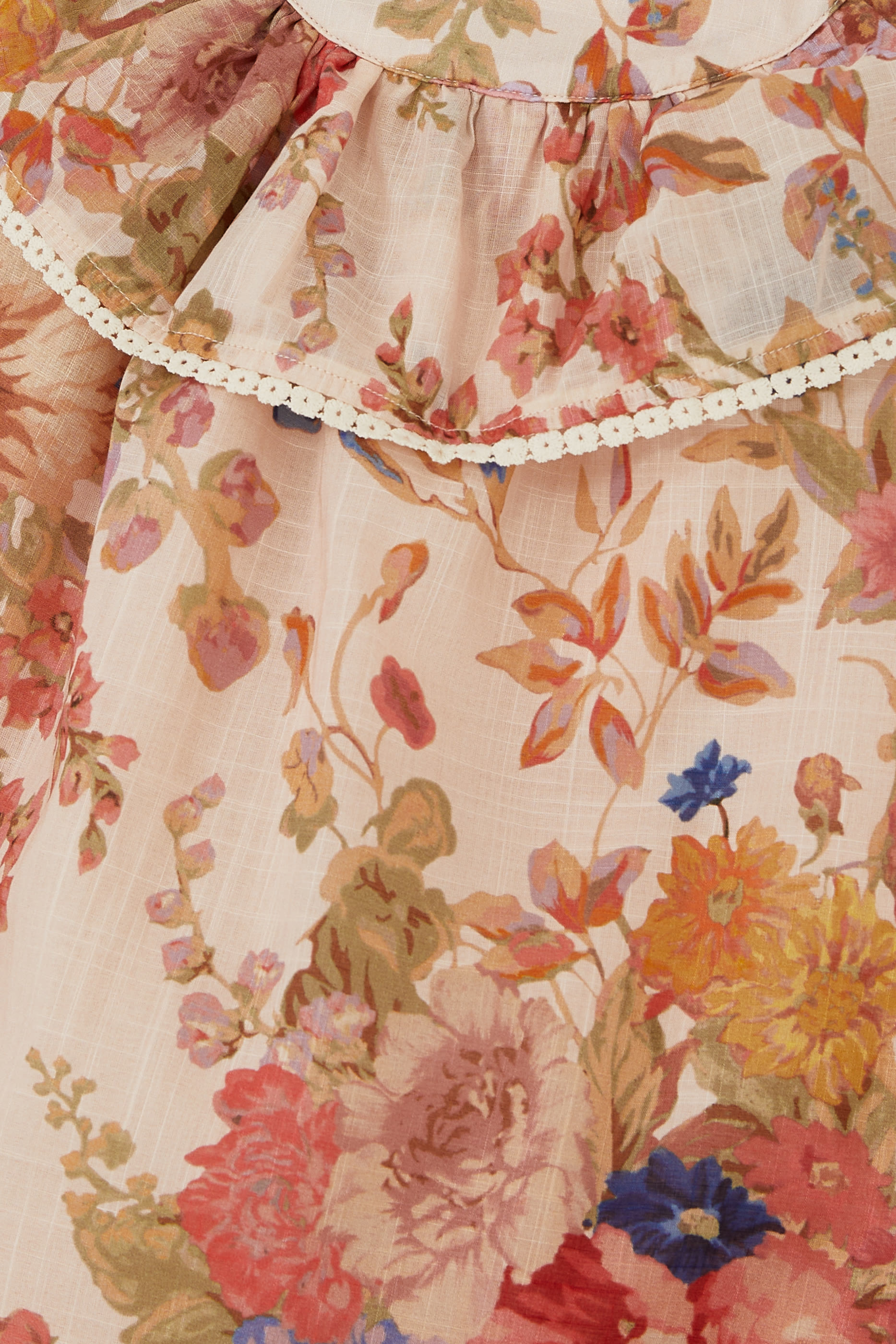 فستان قطن بنقشة زهور للأطفال