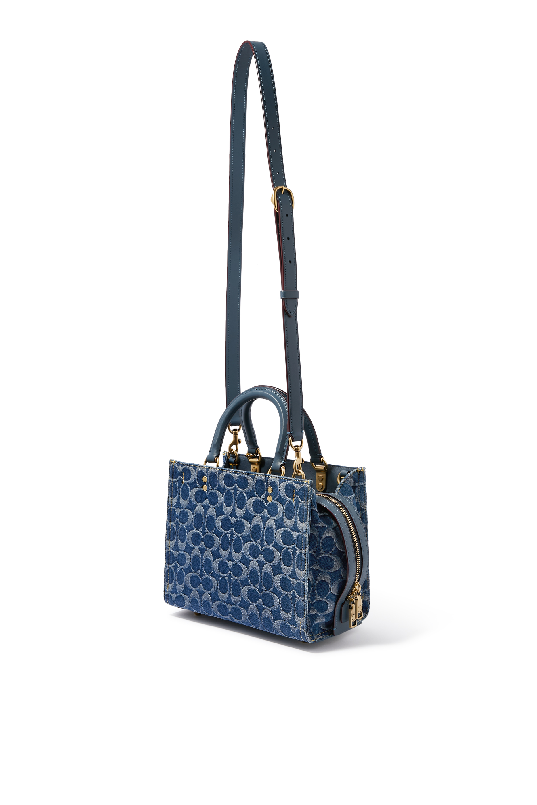 حقيبة روج 25 دنيم بشعار الماركة