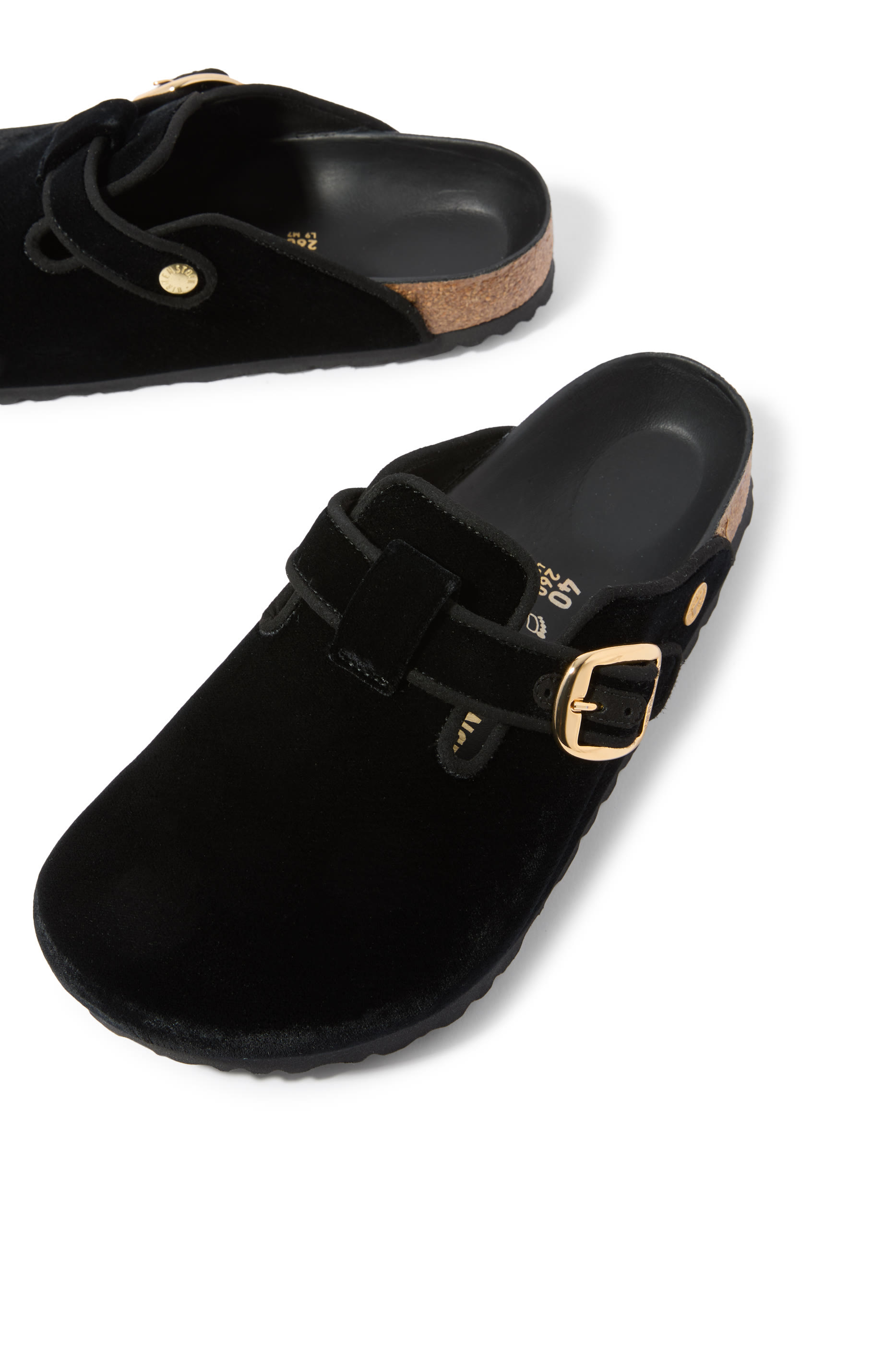 حذاء بوسطن مفتوح من الخلف مخمل