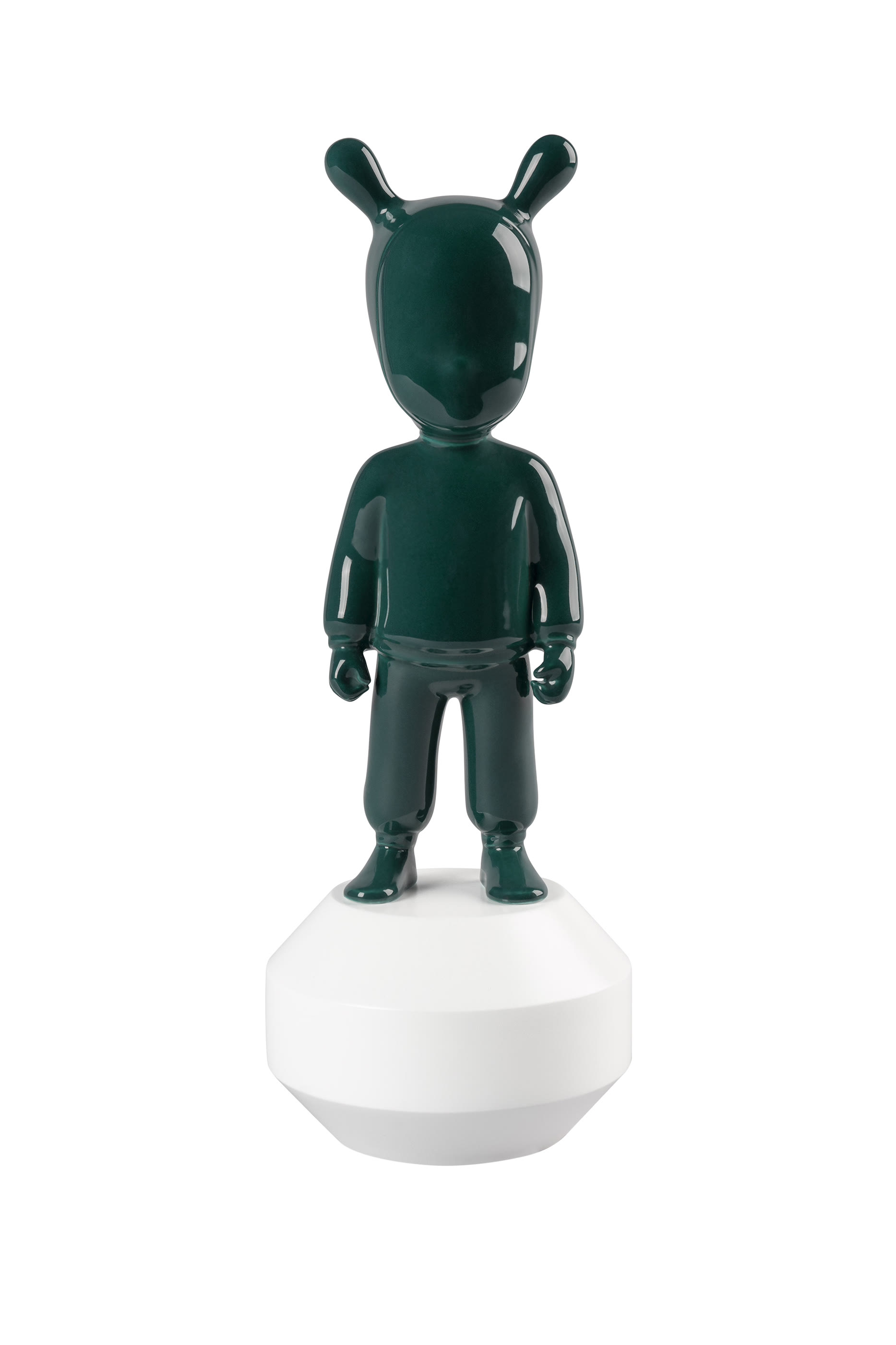 قطعة ديكور منحوتة جيست بلون أخضر داكن مقاس صغير