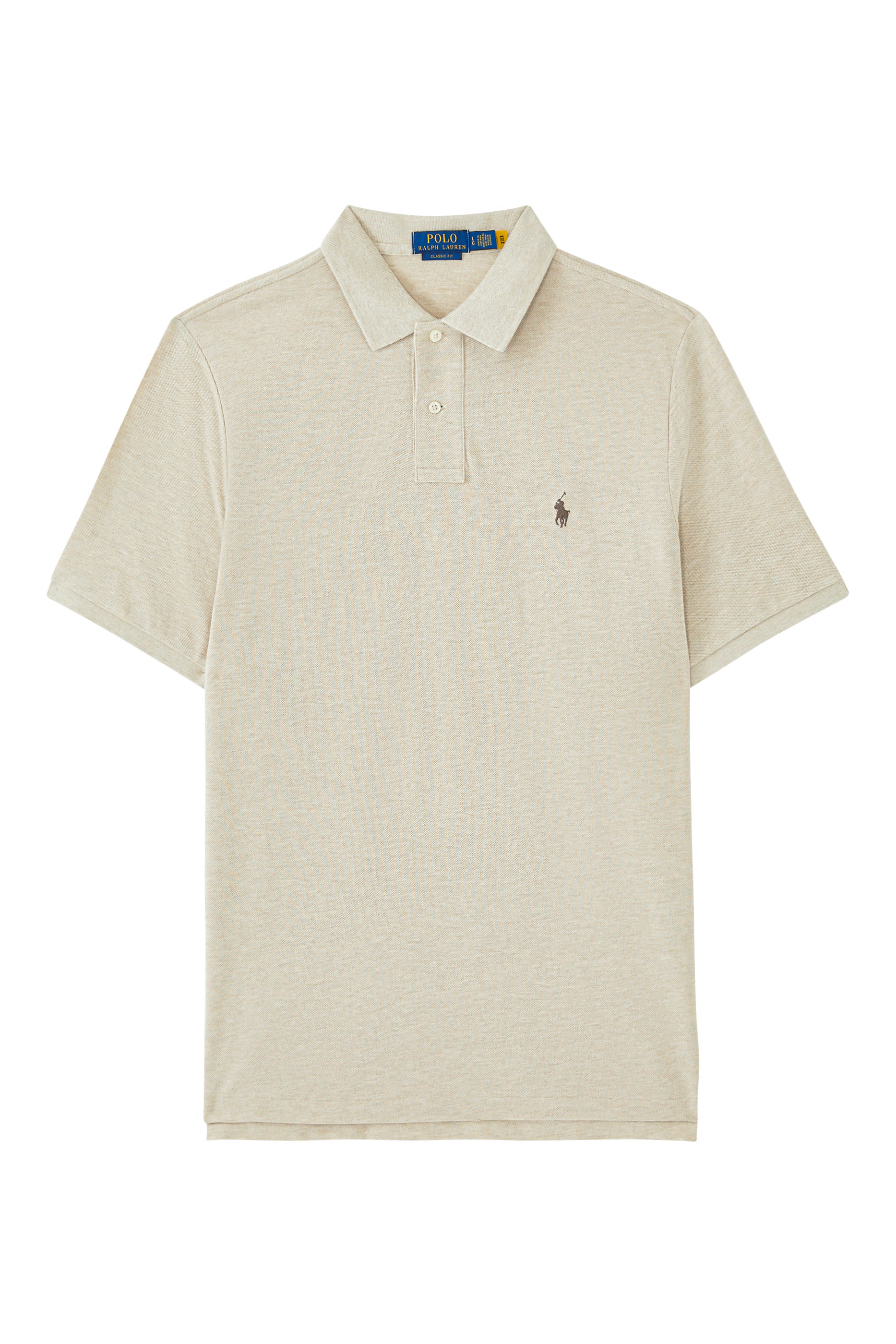 قميص بولو بتفاصيل شعار الماركة