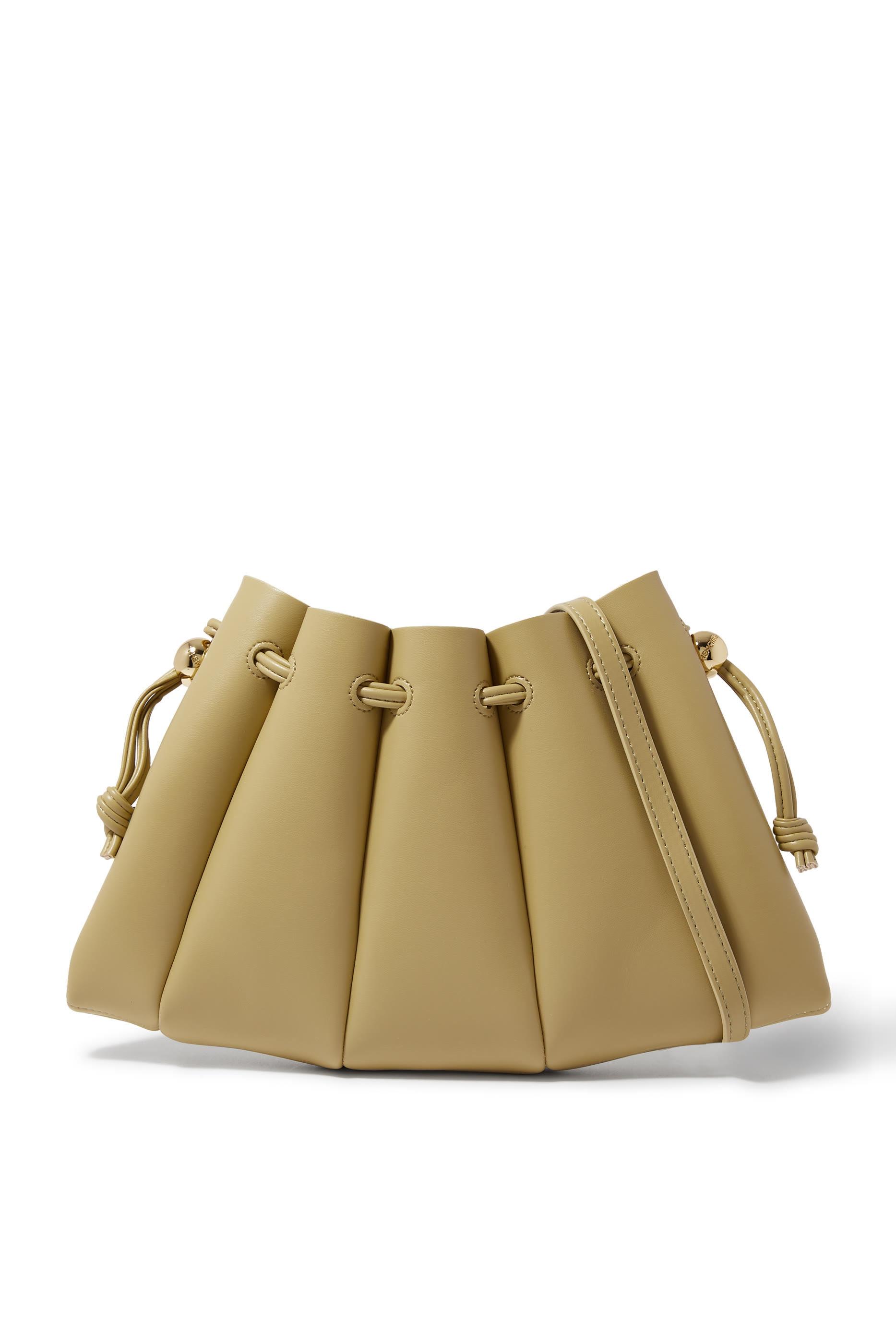 حقيبة كروس دافني بطيّات قماش نباتي