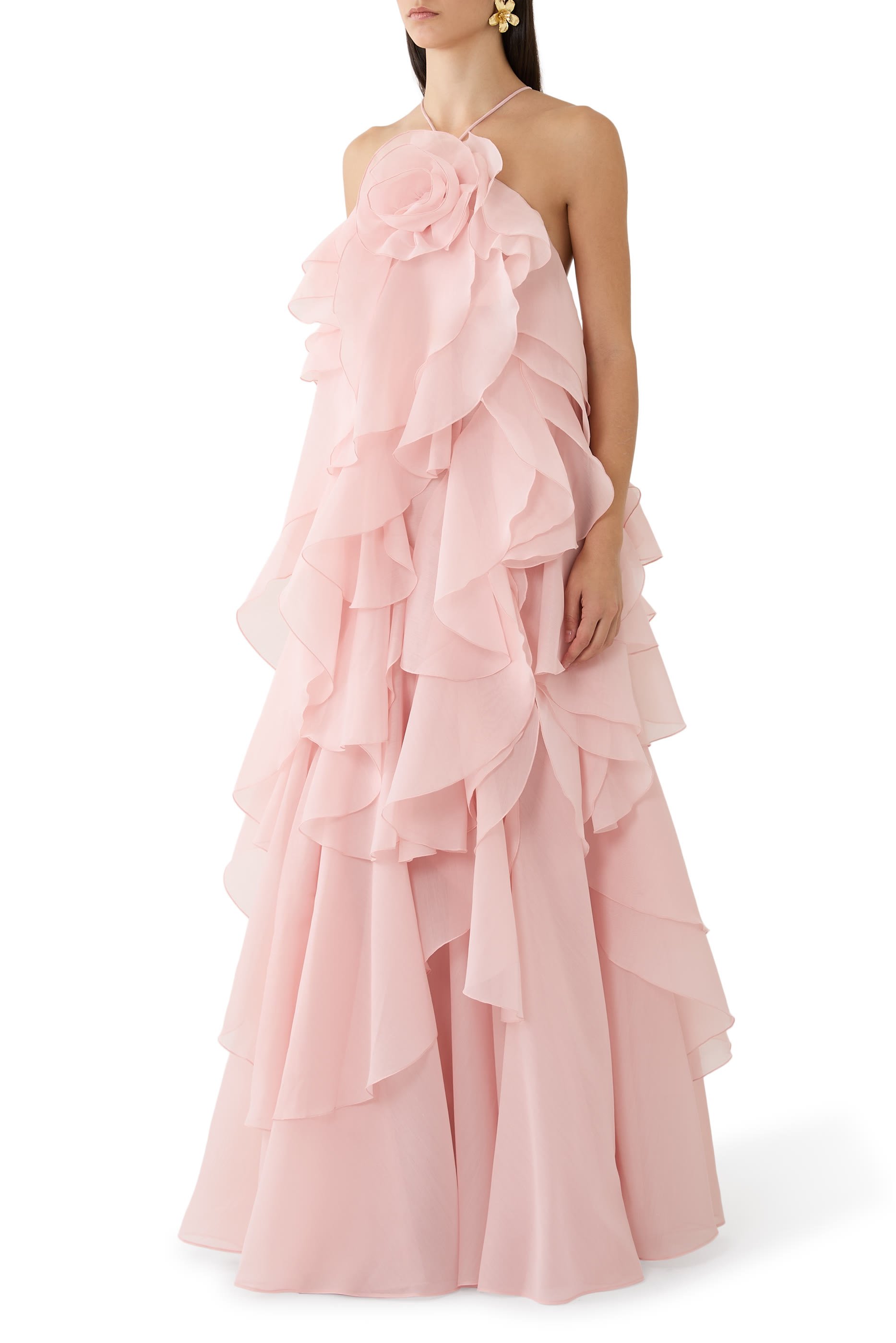 فستان طويل باندوريا بتصميم متدرج