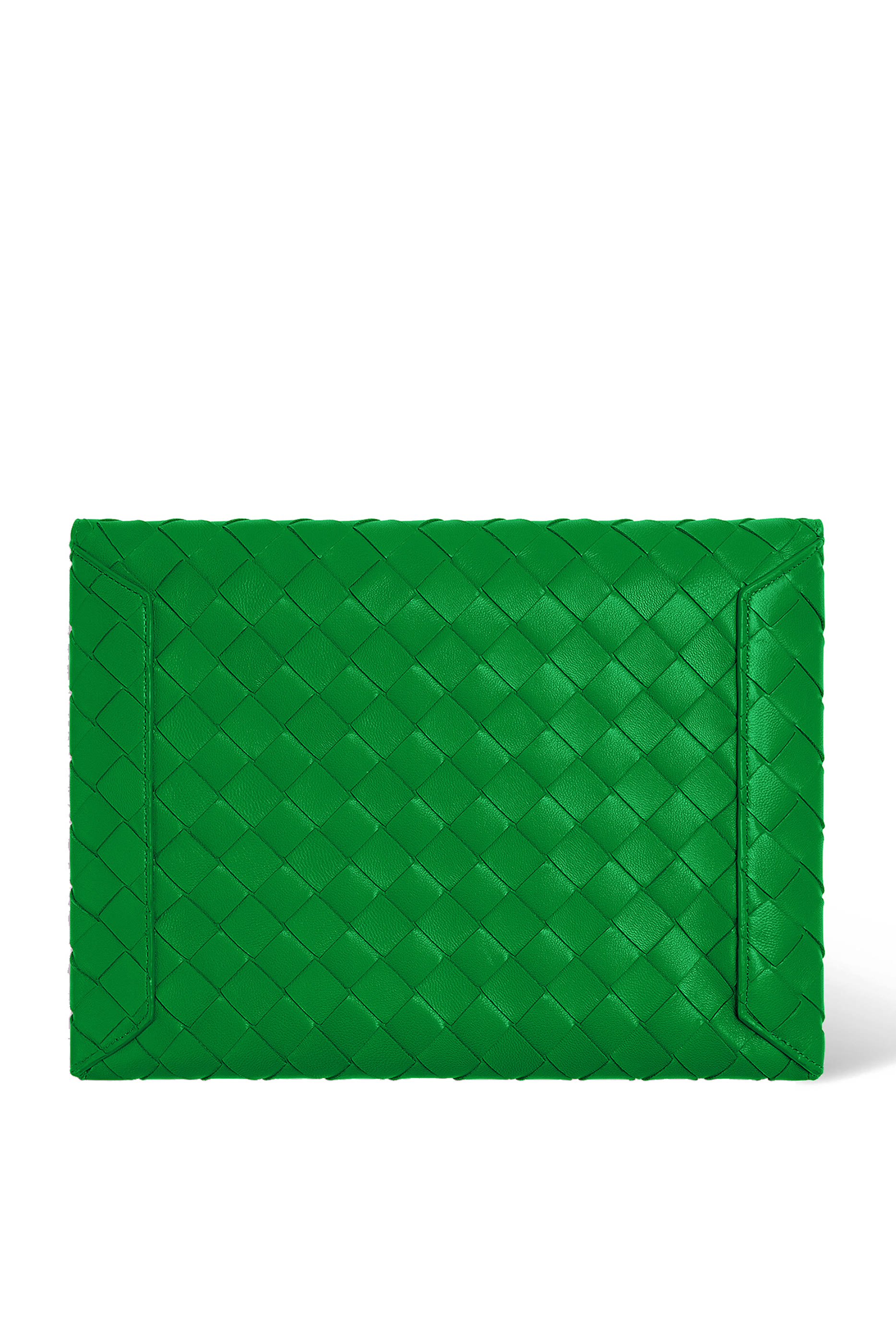 حقيبة متوسطة بتصميم مجدول بغطاء قلاب