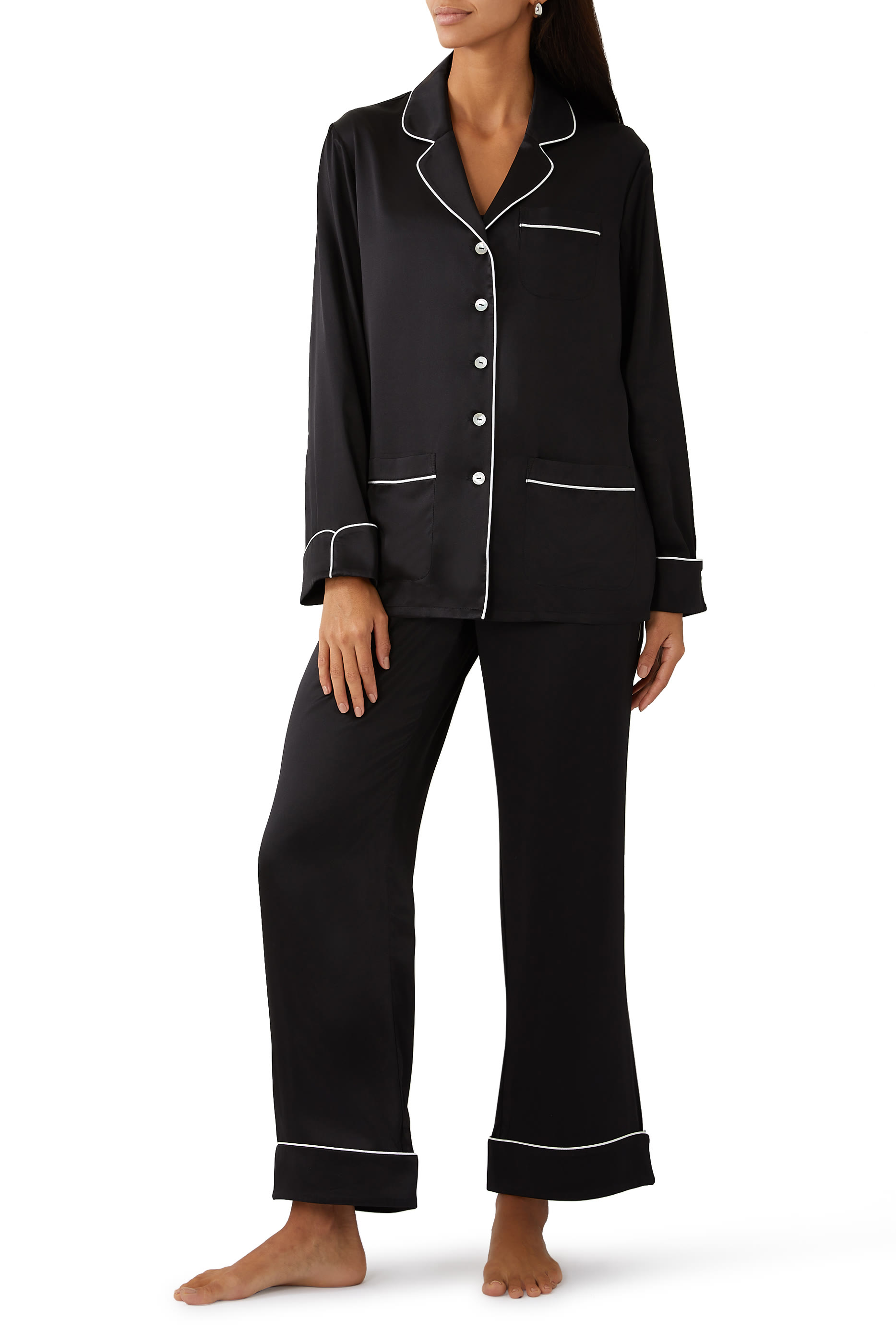 طقم بيجامة كوكو ساتان حريري