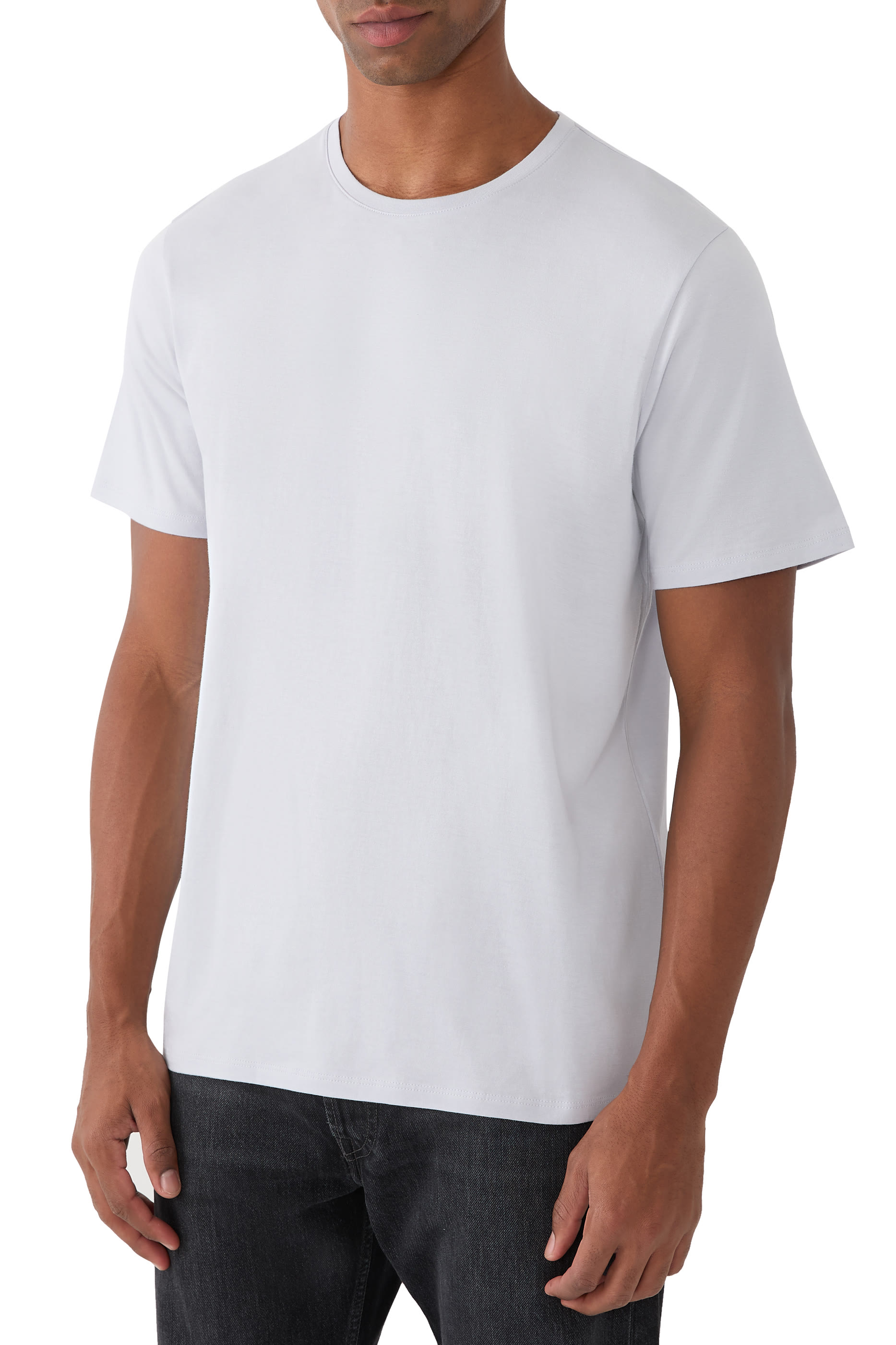 تيشرت بياقة ضيقة قطن بيما