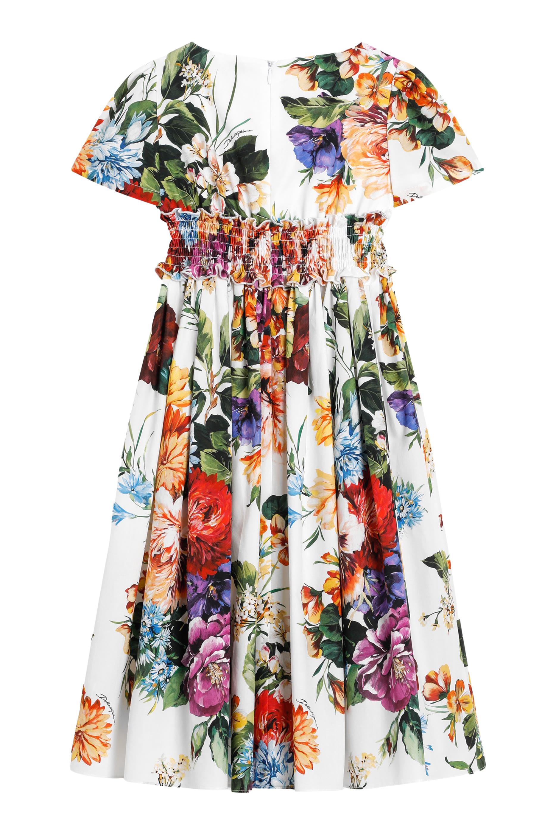 فستان بطبعة أزهار بوبلين للأطفال