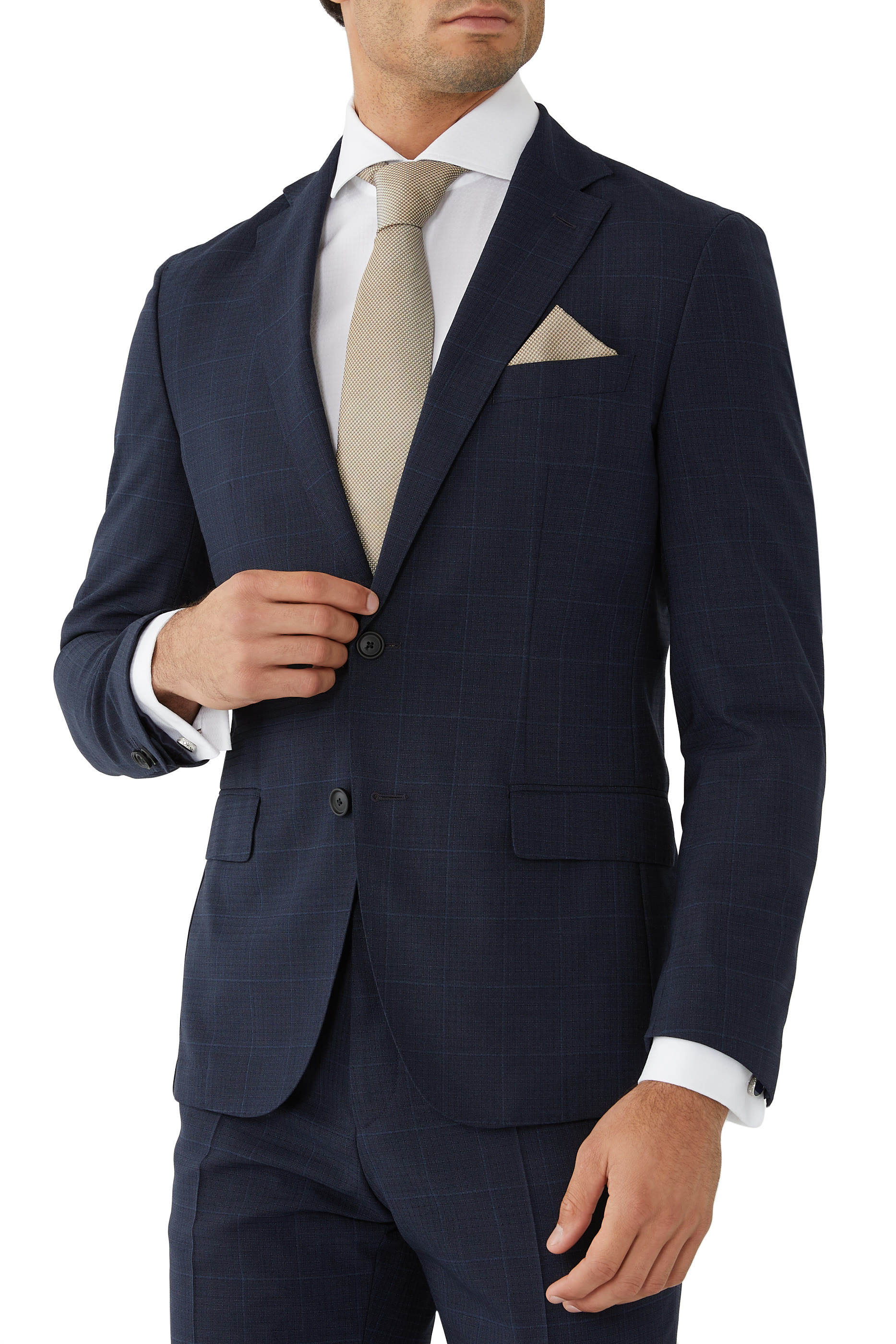 طقم ربطة عنق ومنديل جيب ايتش