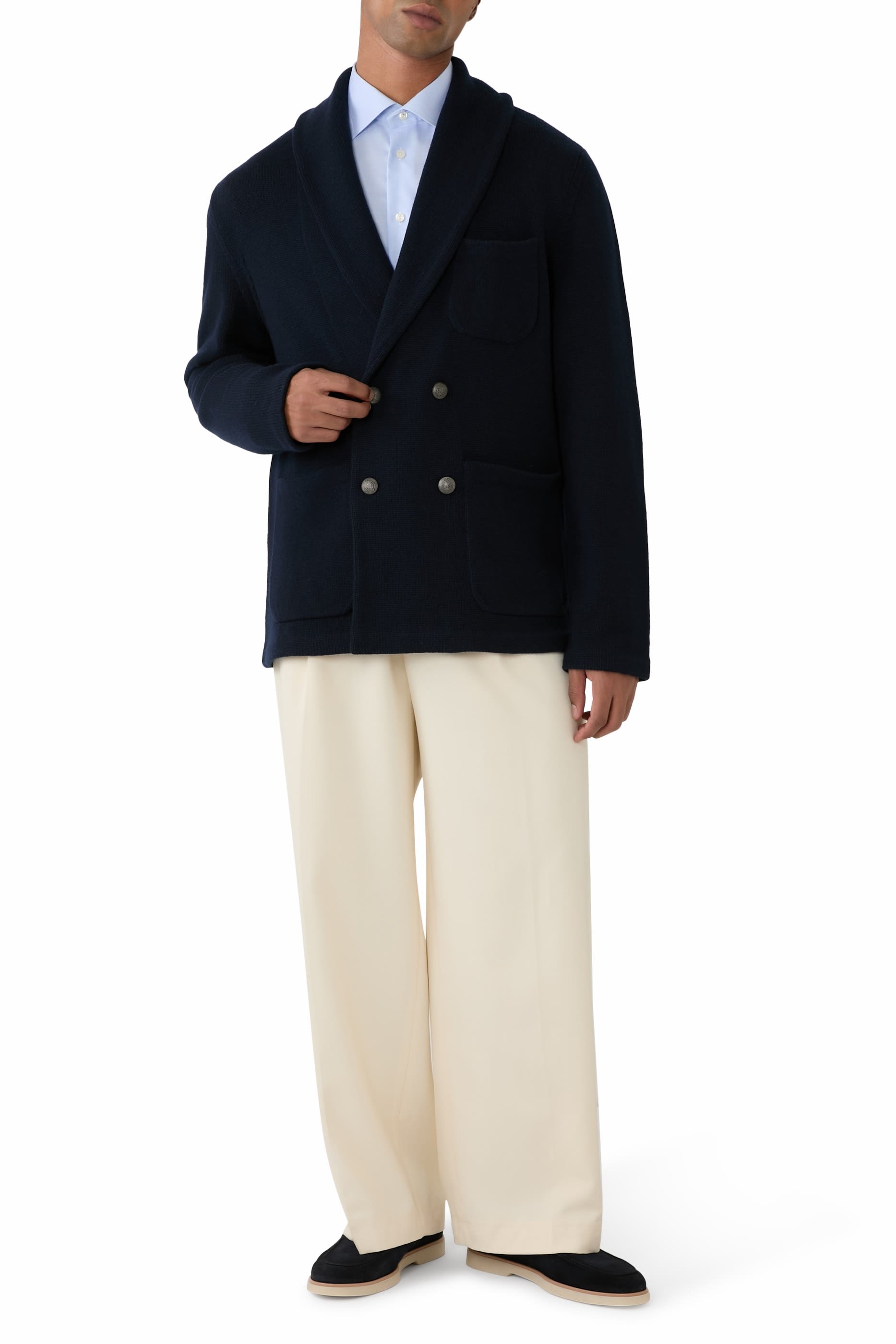 كارديغان بتصميم بليزر كشمير بارز الملمس