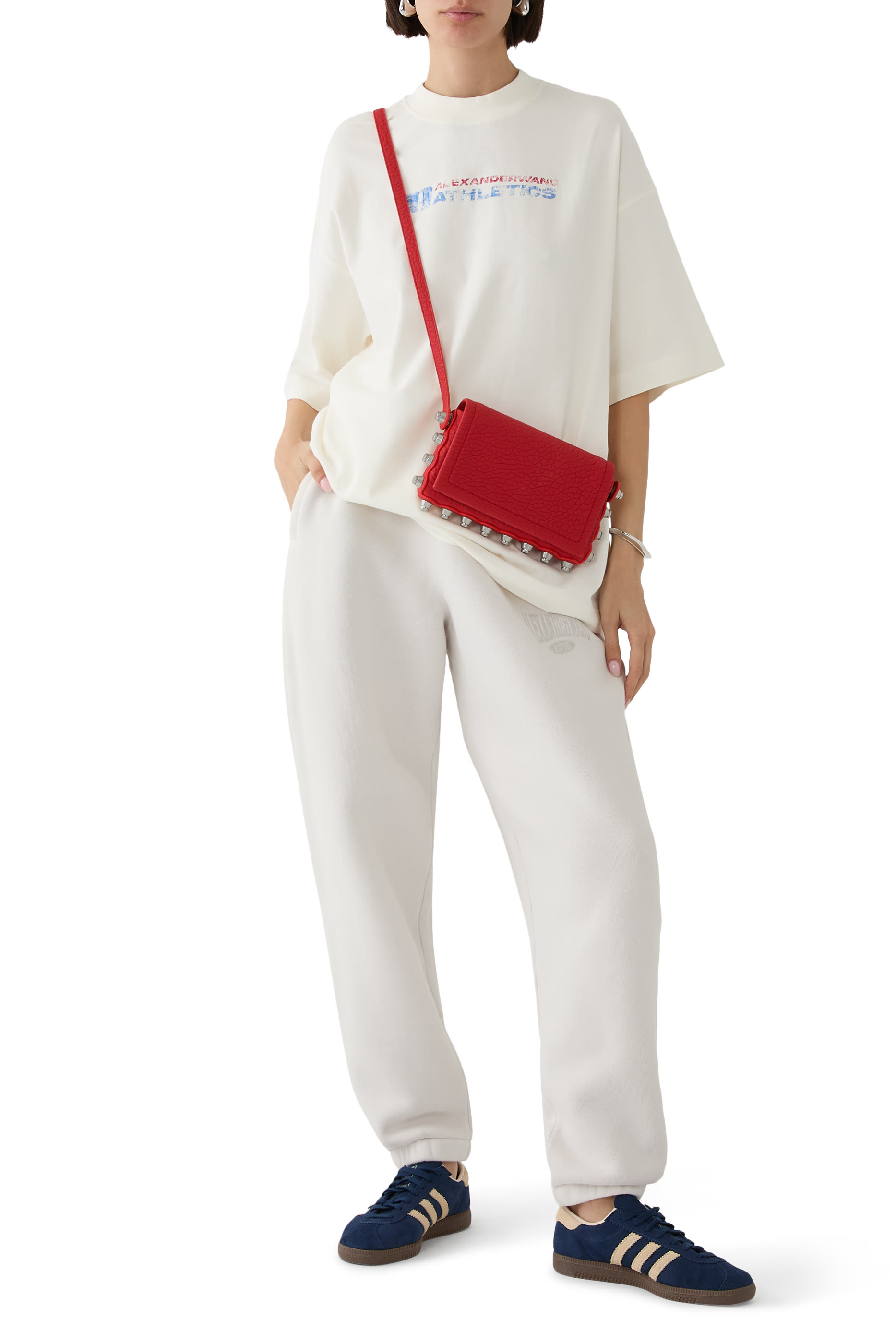 بنطال رياضي بشعار الماركة قطن تيري