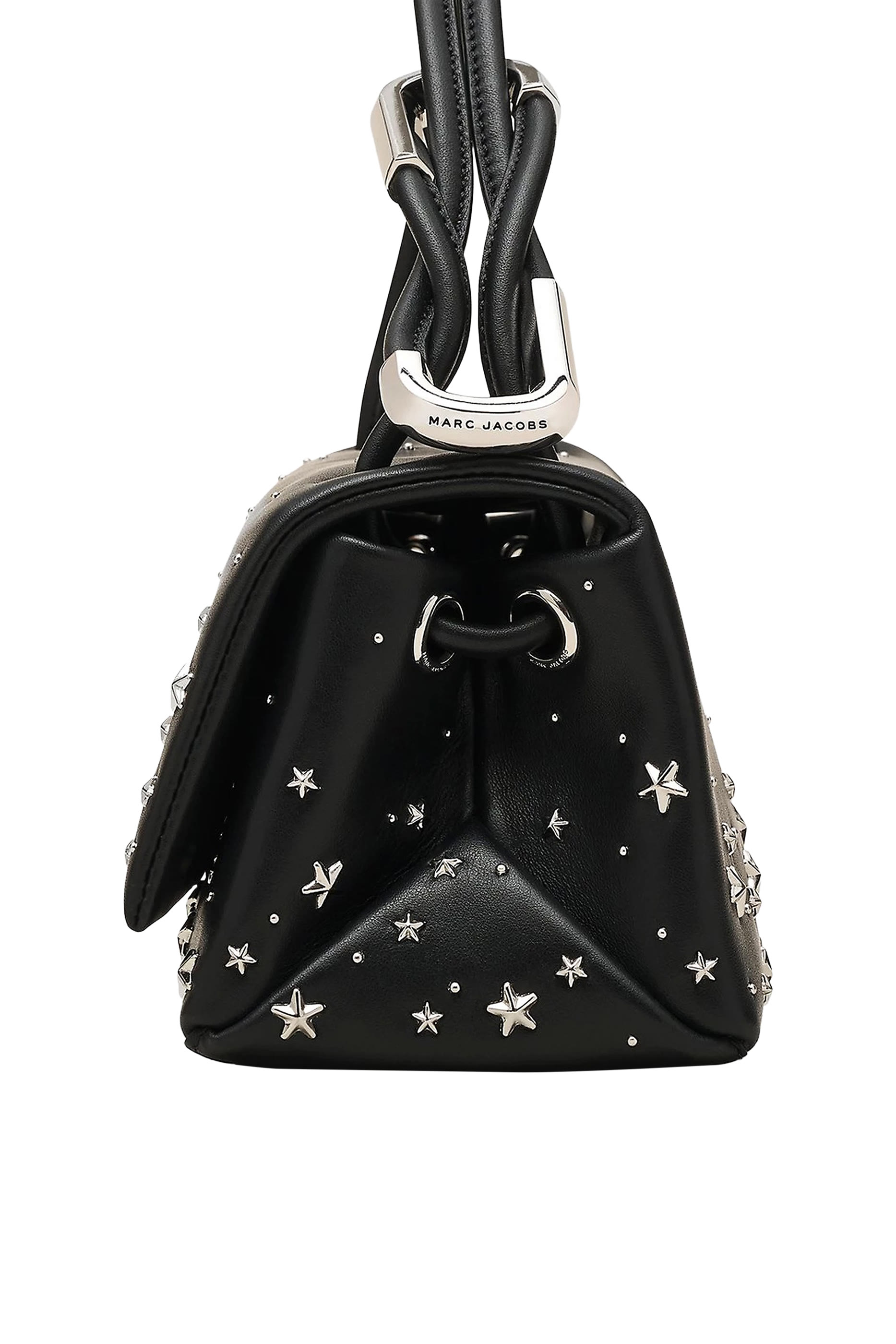 حقيبة صغيرة جلد بتصميم مزدوج بحلي نجوم