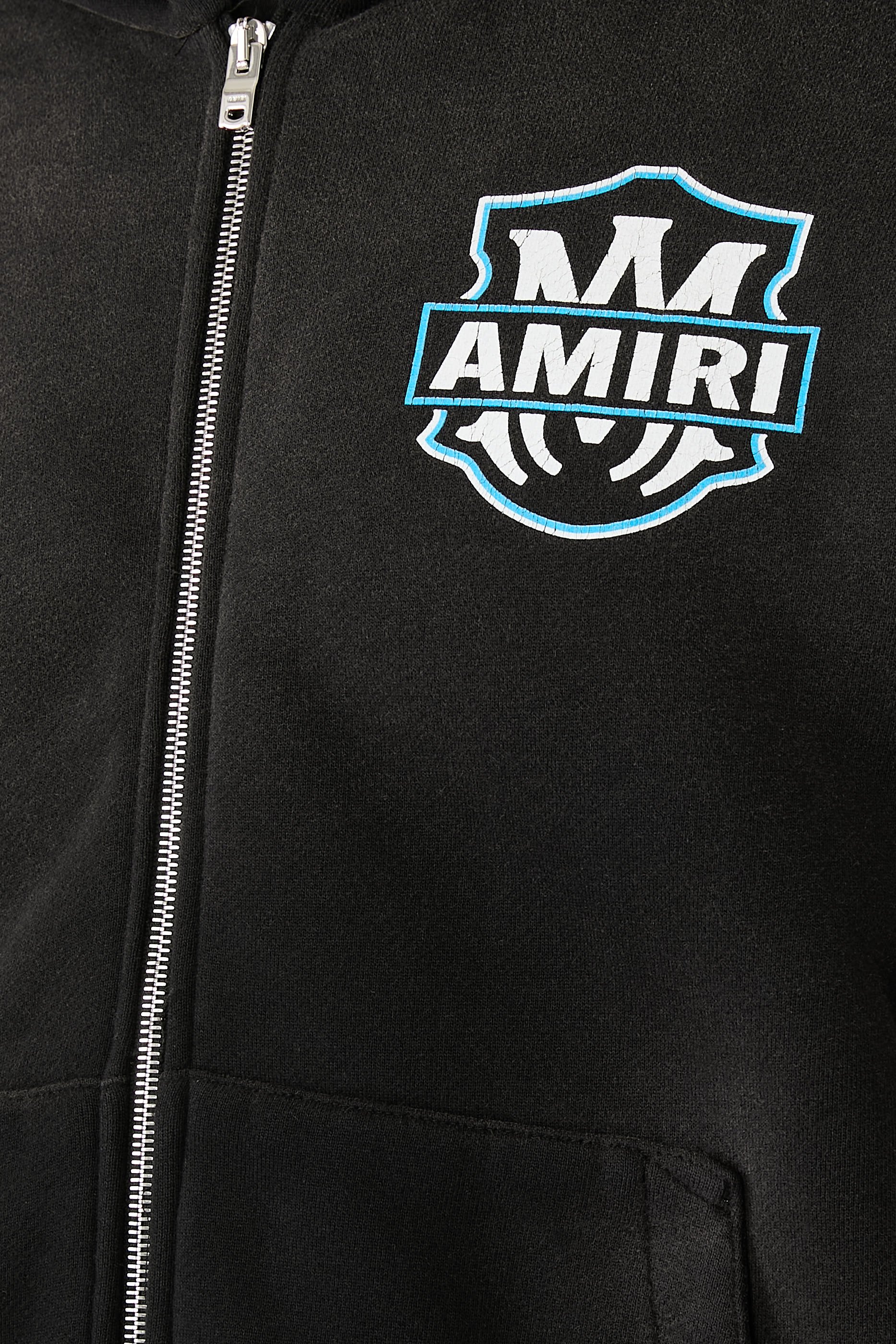 هودي بسحاب مزين بنقشة لهب