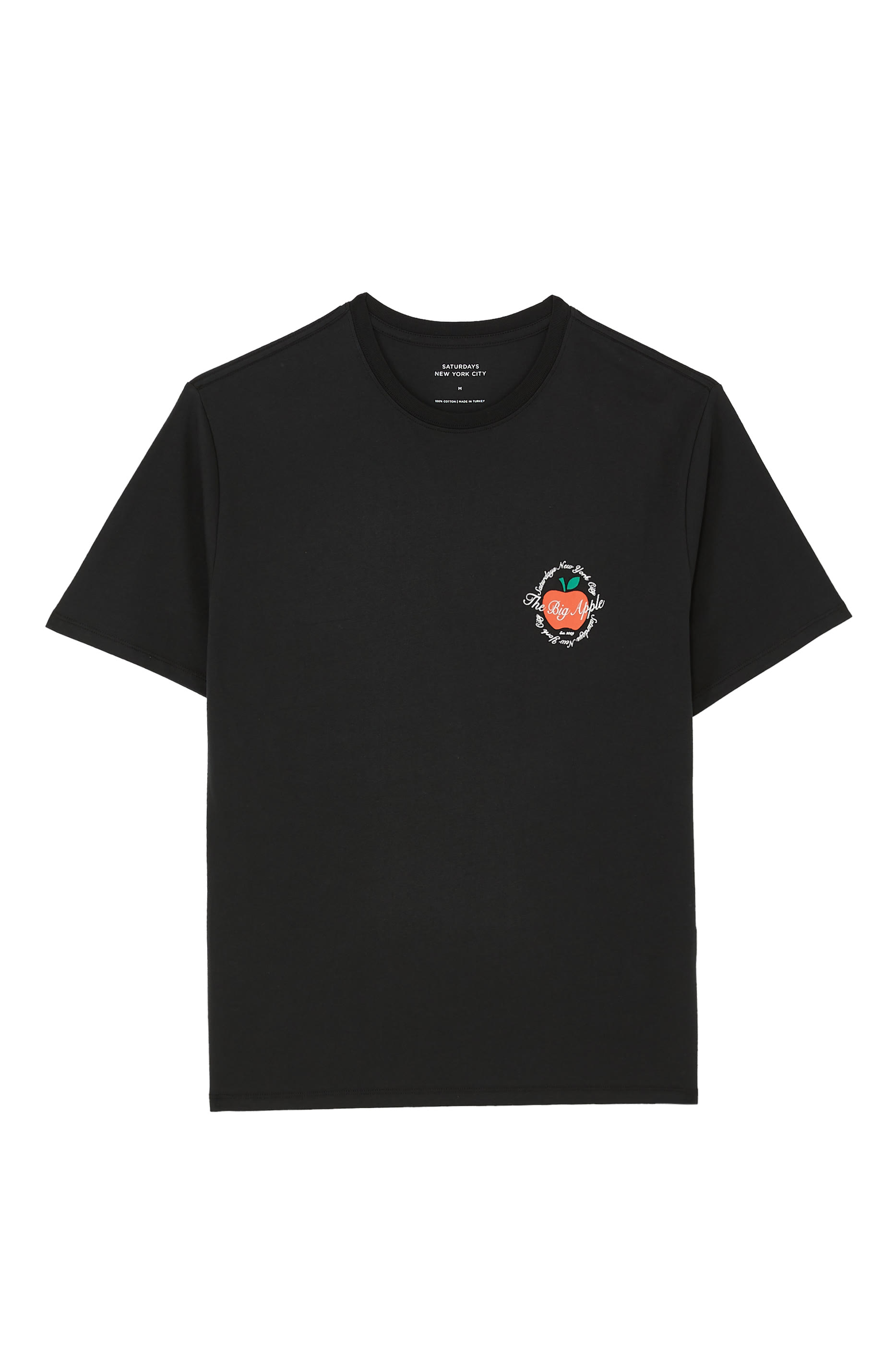 تيشيرت بنقشة غرافيكية بيج أبل وقصة عادية قطن