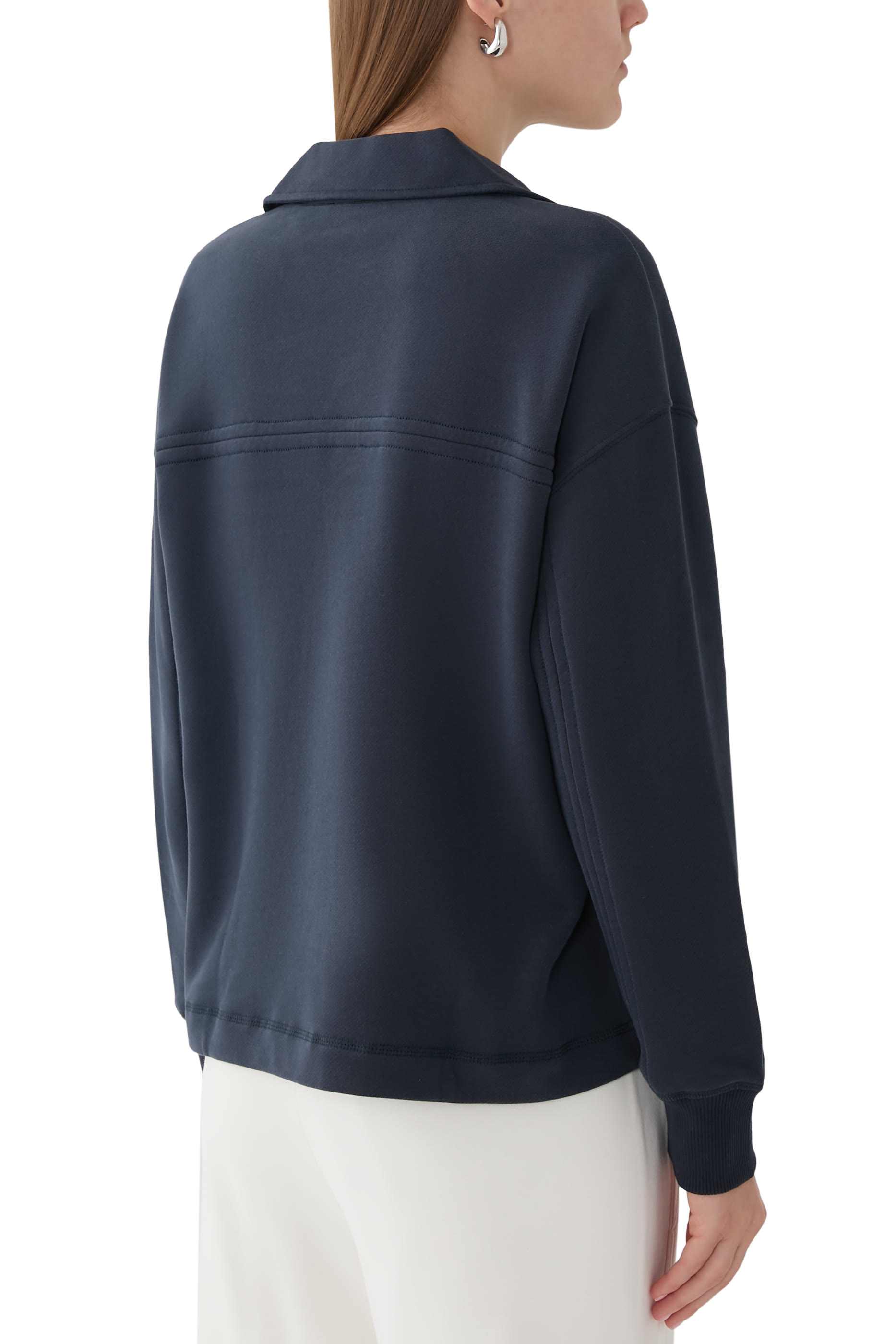 سويت شيرت بياقة للسفر قطن عضوي