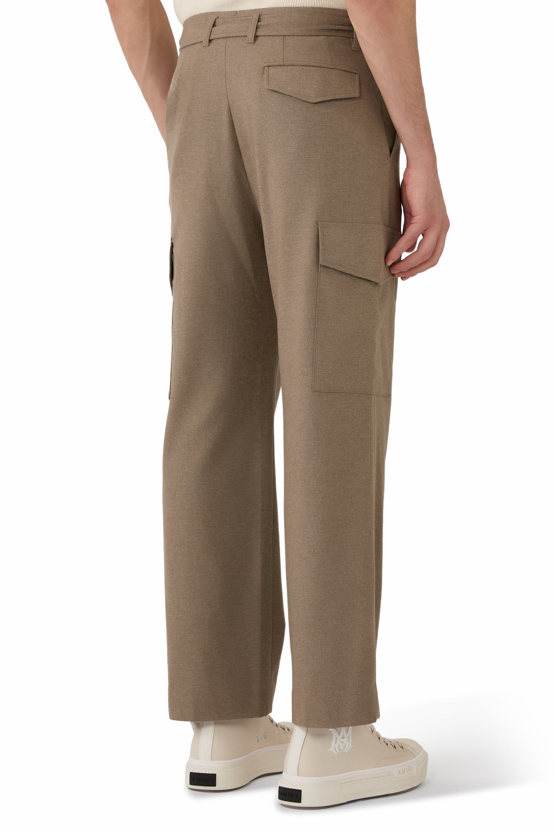 Wool Fulling Flannel Cargo Slacks 