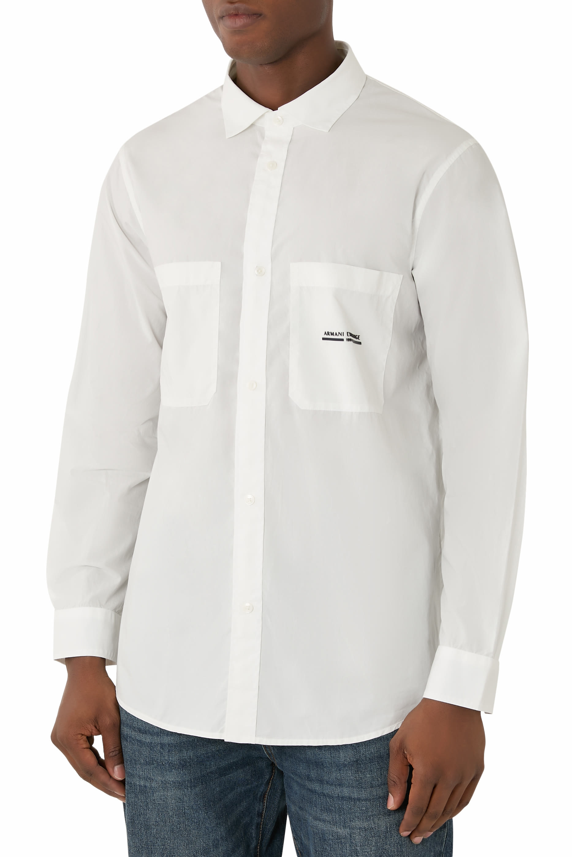 قميص مارينا بأكمام طويلة وأزرار