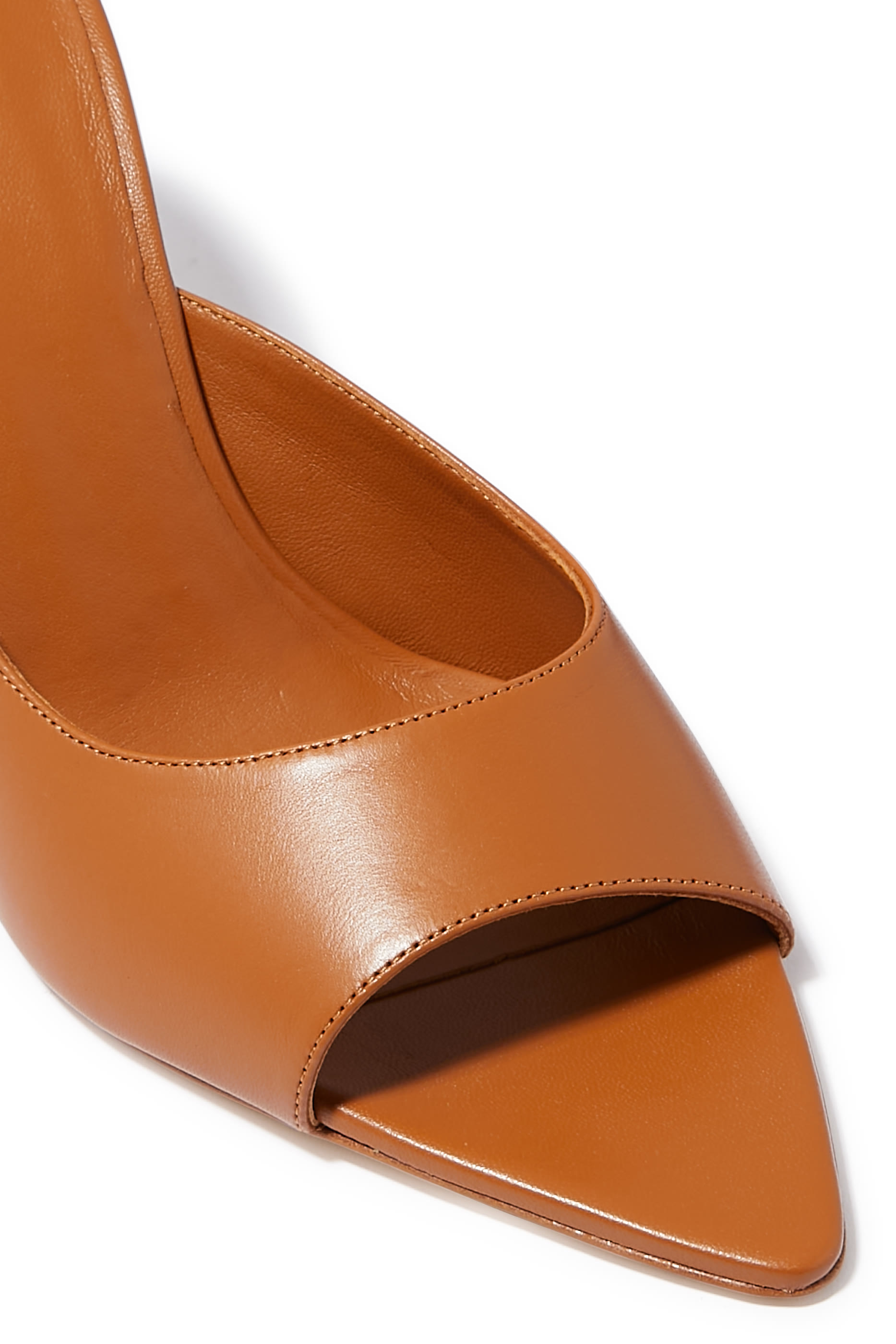 حذاء بيرني 80 مفتوح من الخلف جلد عاكس