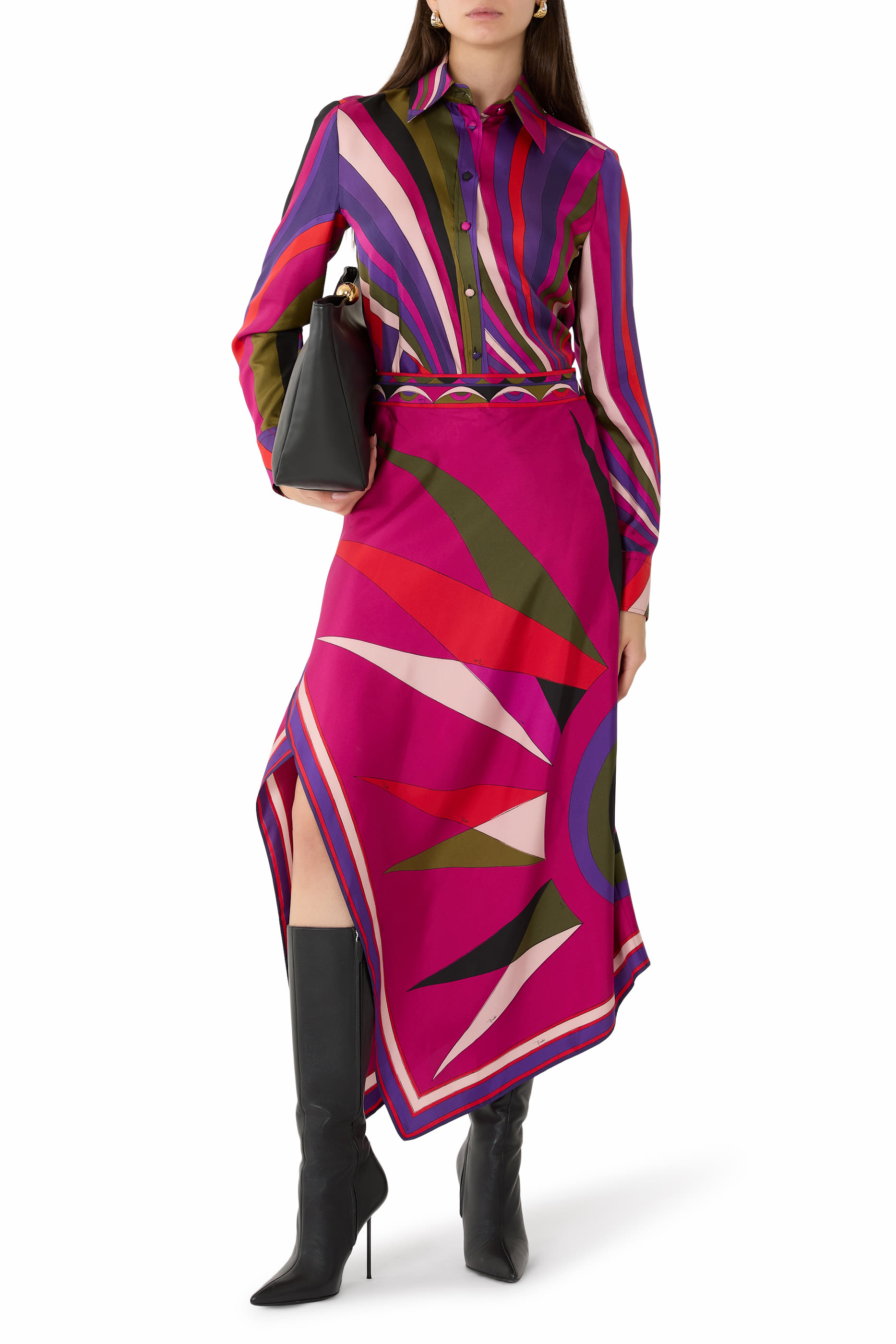 Iride Print Silk Twill Shirt