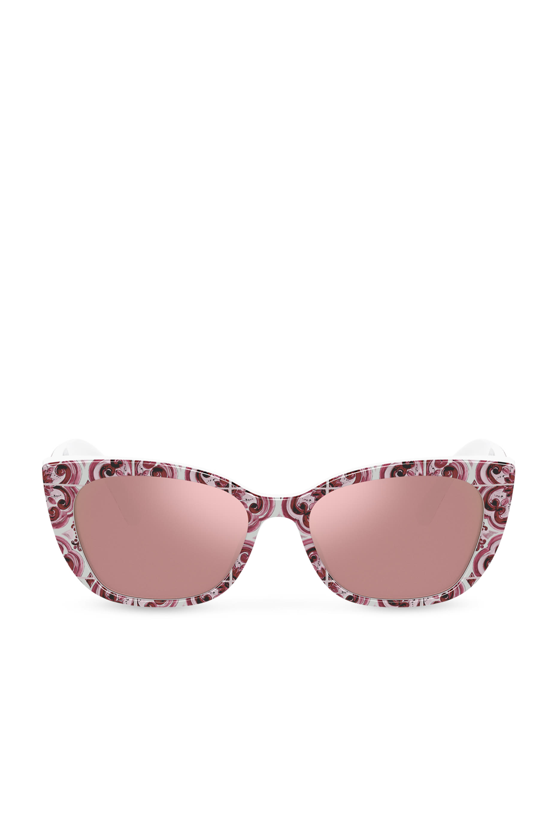 نظارة شمسية بإطار بتصميم فراشة بنقشة مايوليكا