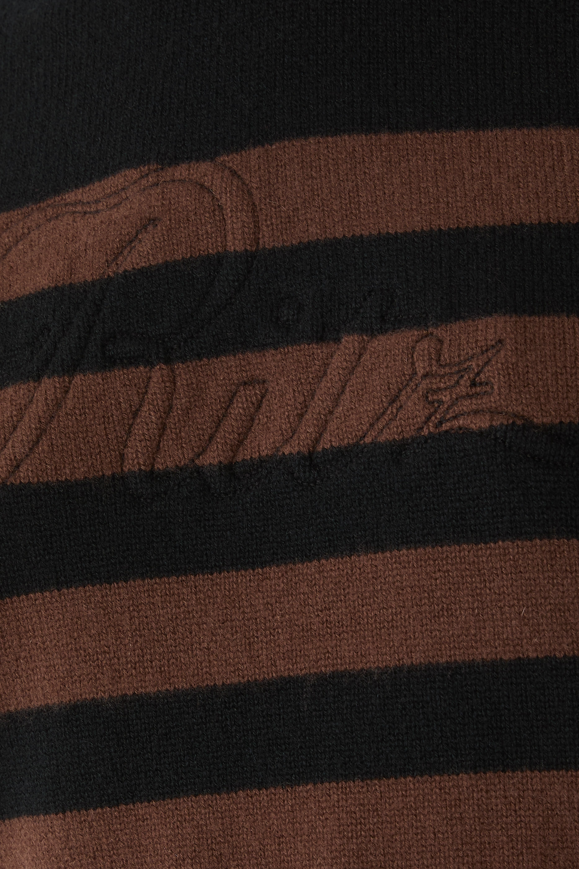 كنزة ريتز مخططة بياقة عالية كشمير