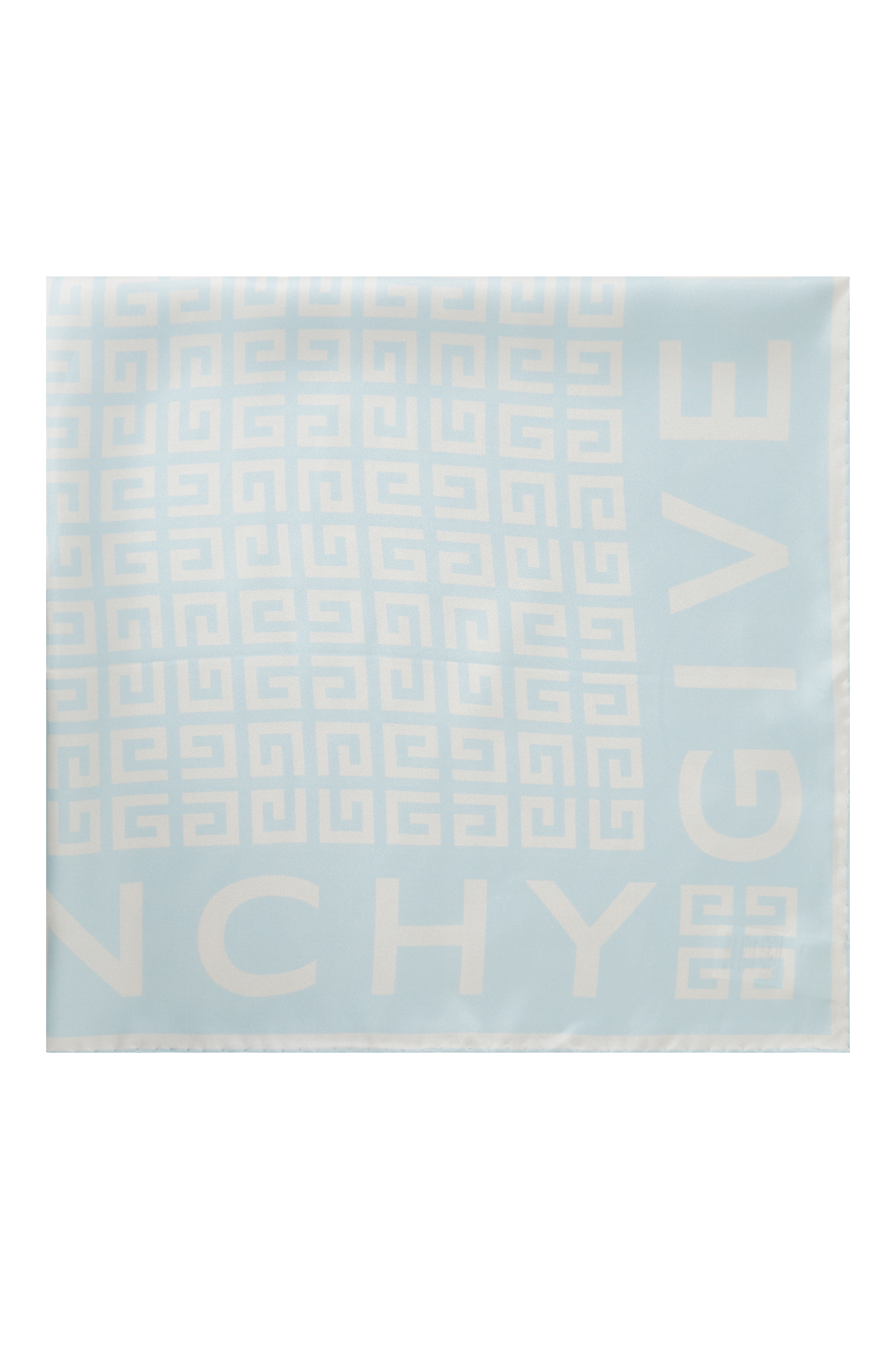 وشاح حرير تويل بنقشة حروف شعار الماركة