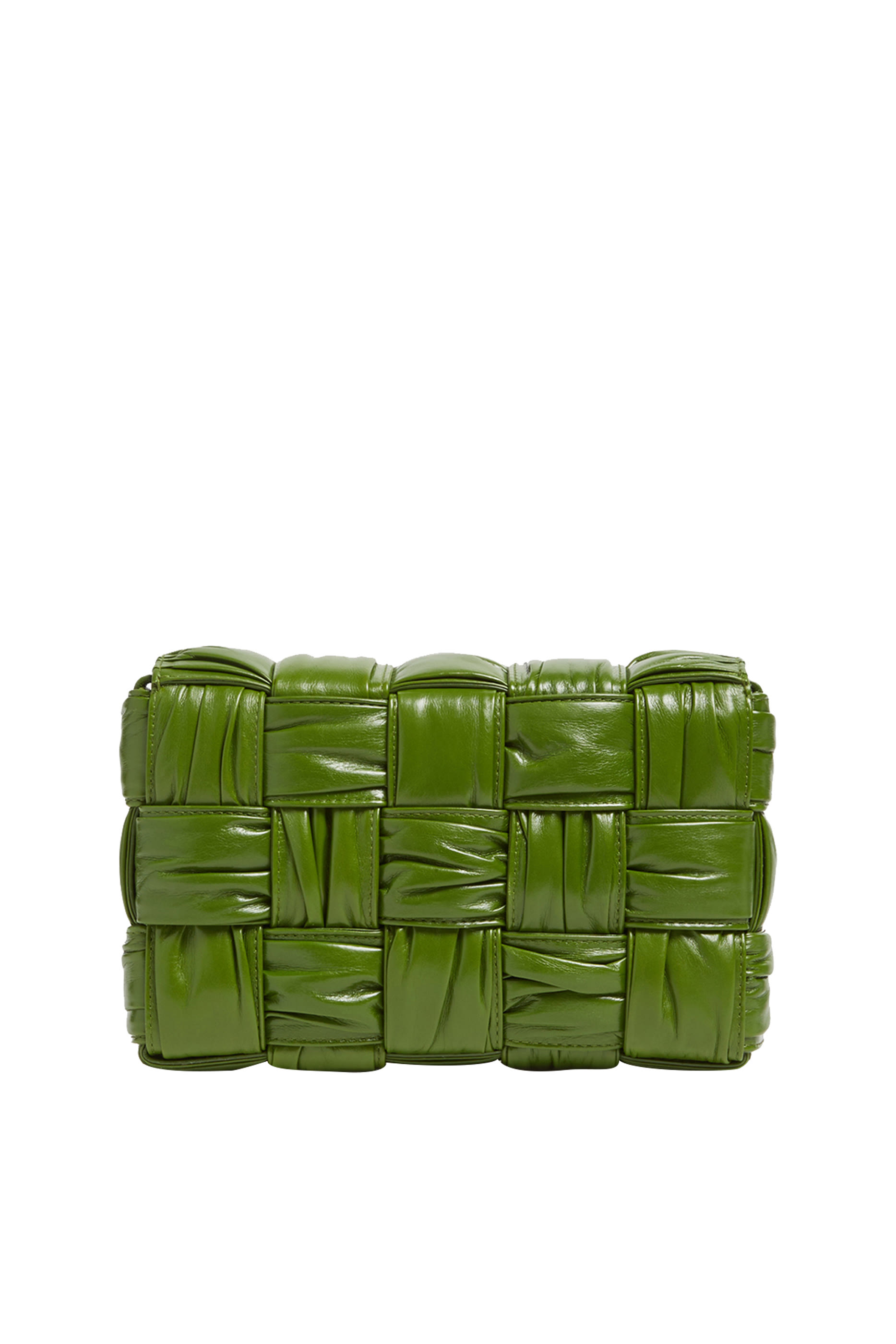 حقيبة كاسيت بتصميم مجدول بطيات