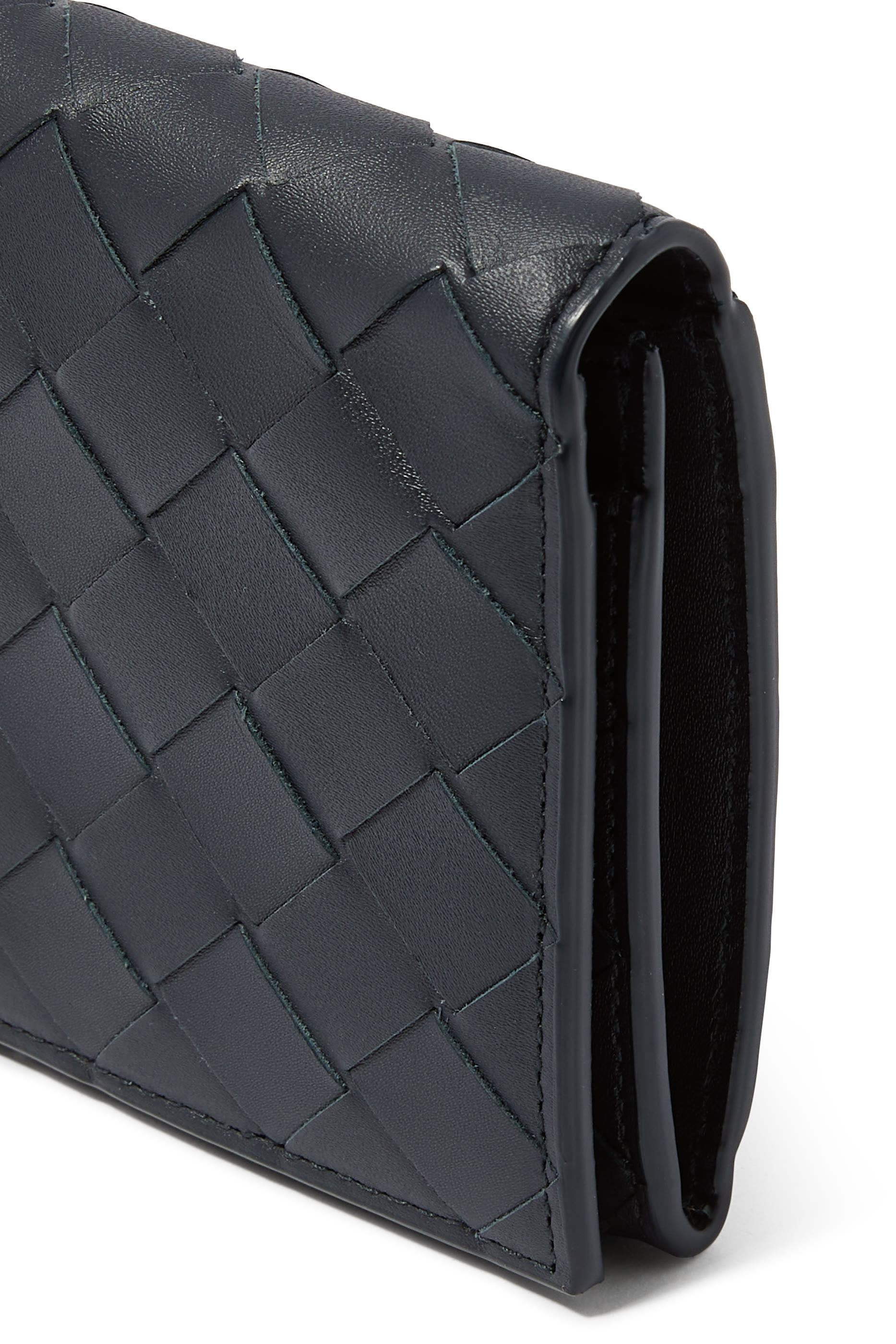 محفظة طويلة بتصميم مجدول مع محفظة عملات معدنية