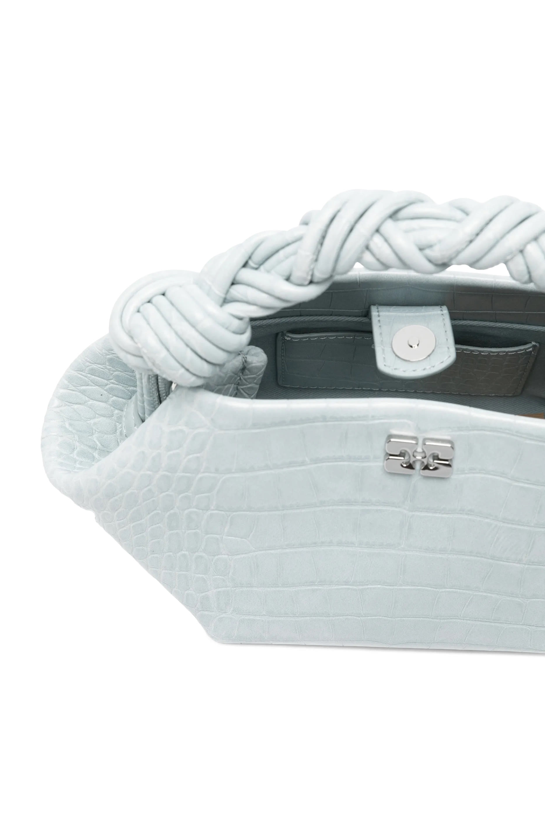 حقيبة بو صغيرة بنقشة جلد التمساح