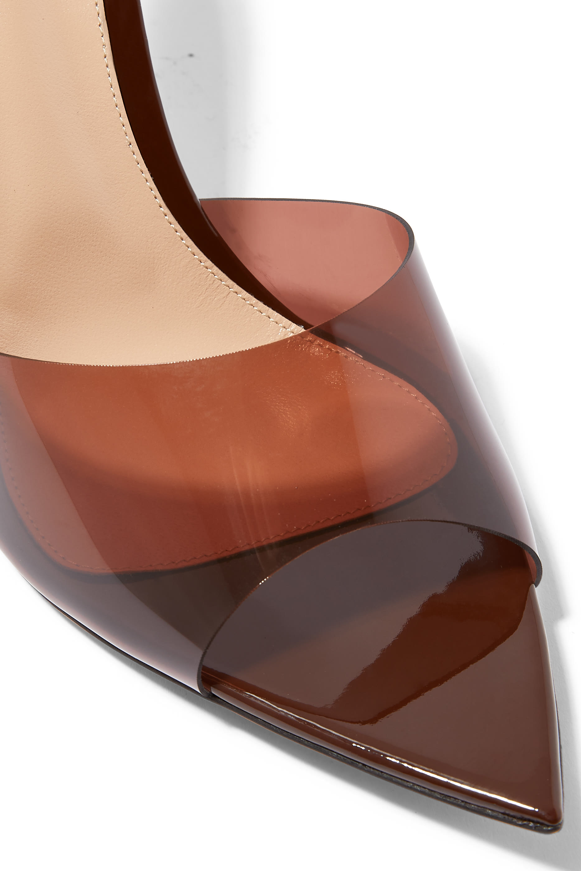 حذاء مفتوح إيل 85 جلد وأجزاء شفافة