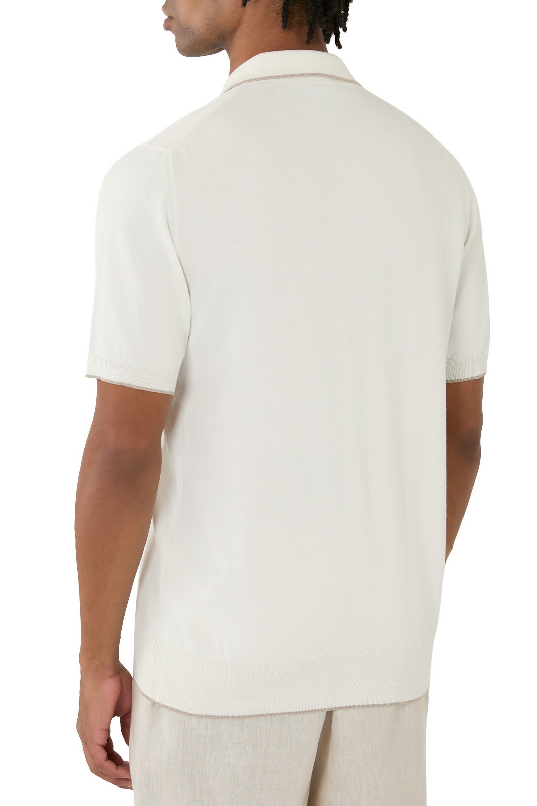 قميص بولو بلا أزرار بأكمام قصيرة