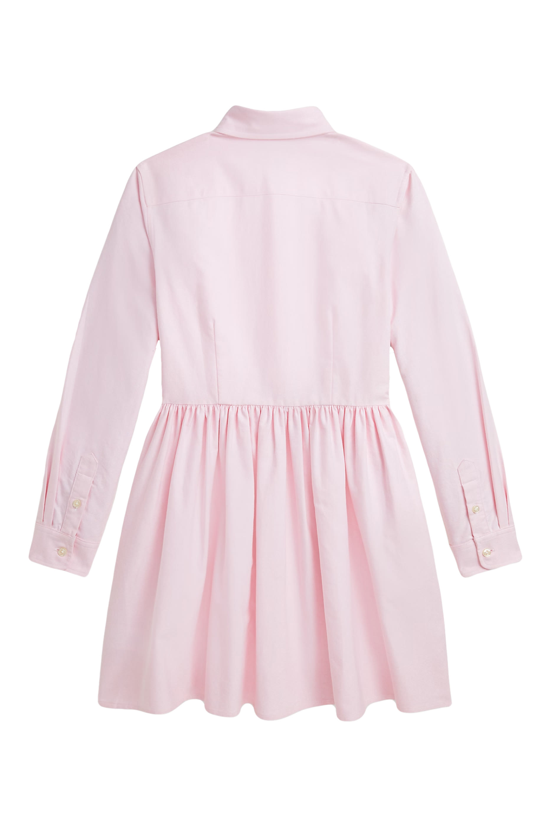 فستان بتصميم قميص بشعار الماركة قطن أوكسفورد للأطفال