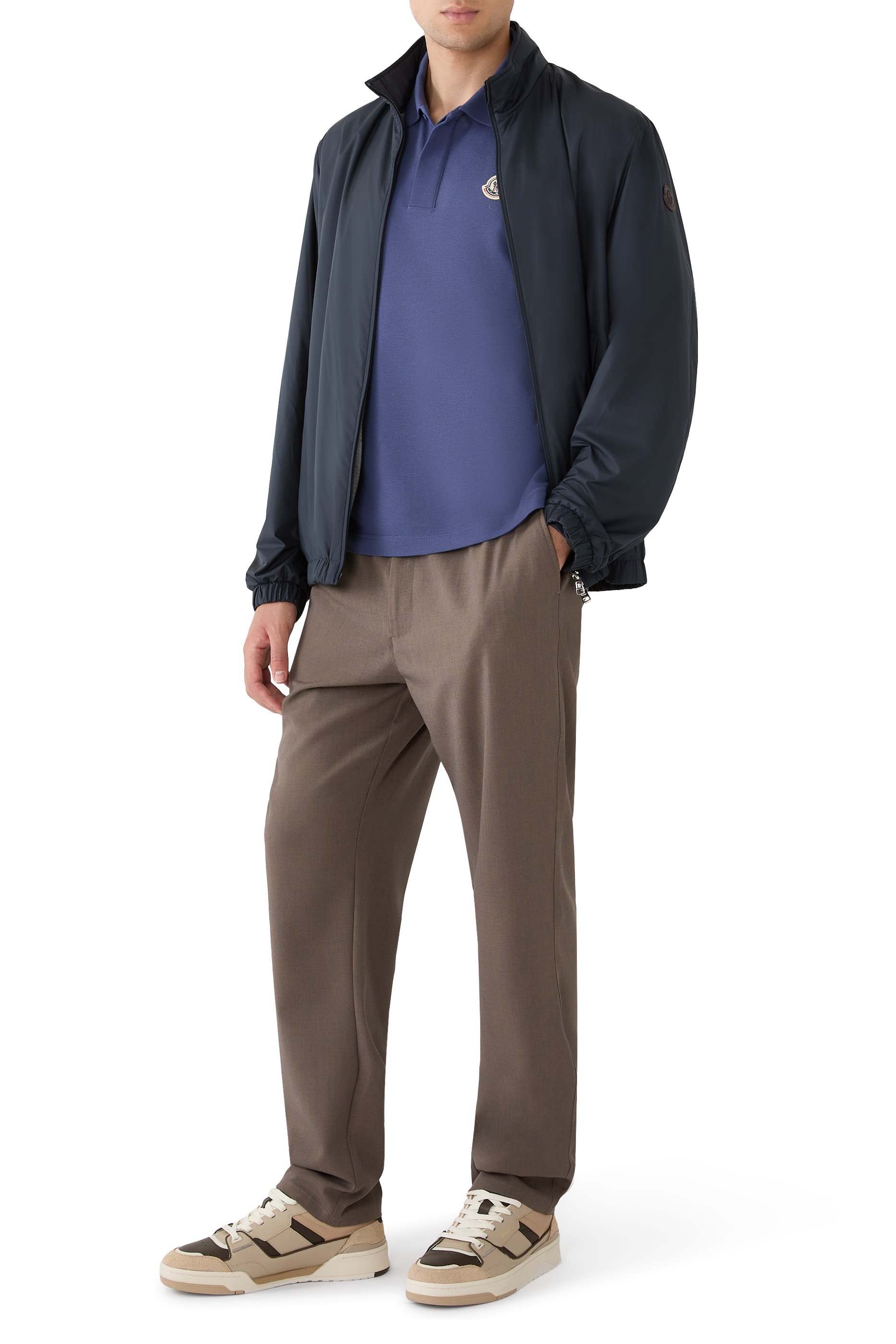 قميص بولو برقعة شعار الماركة قطن بيكيه