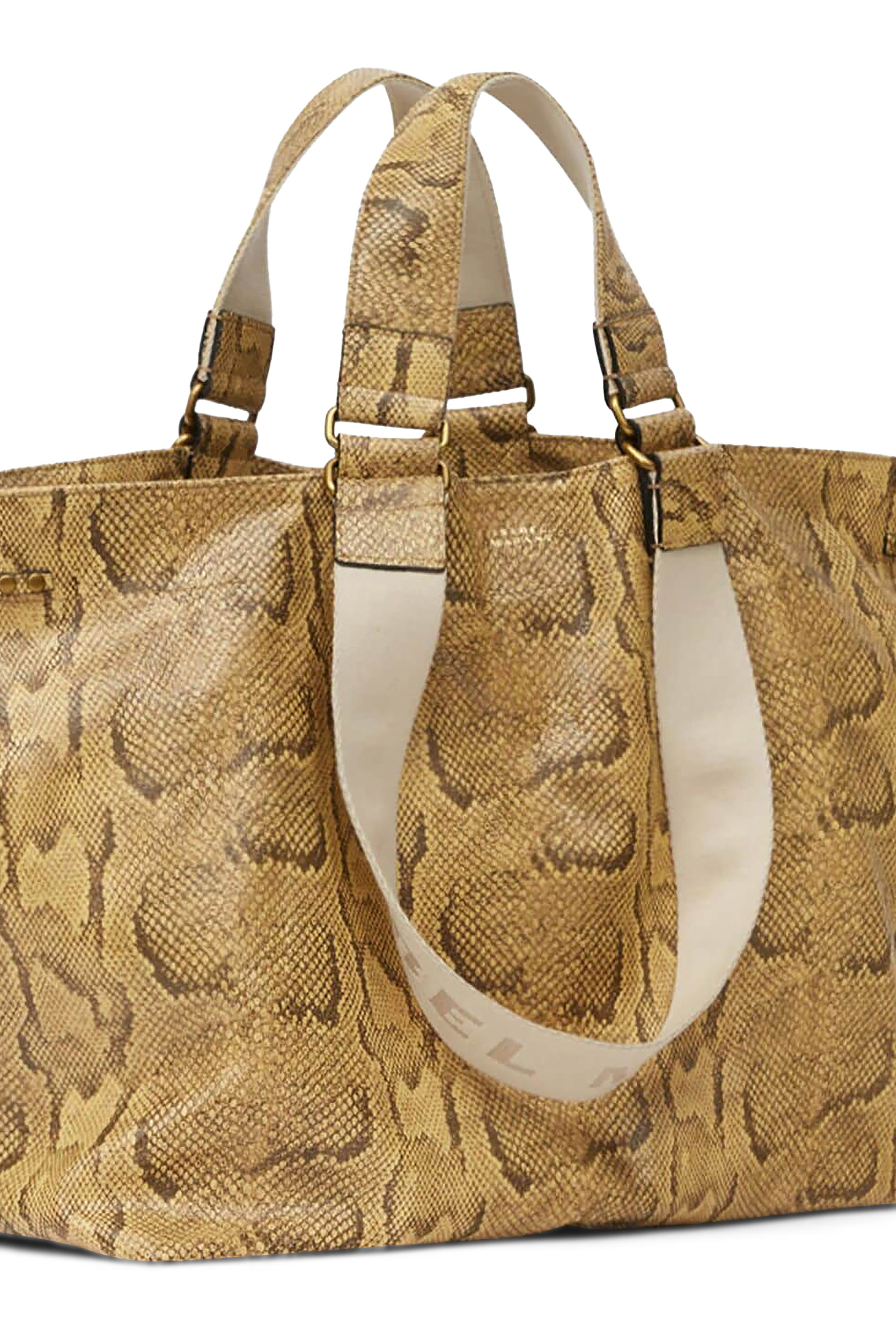 حقيبة يد واردي جلد بنقشة