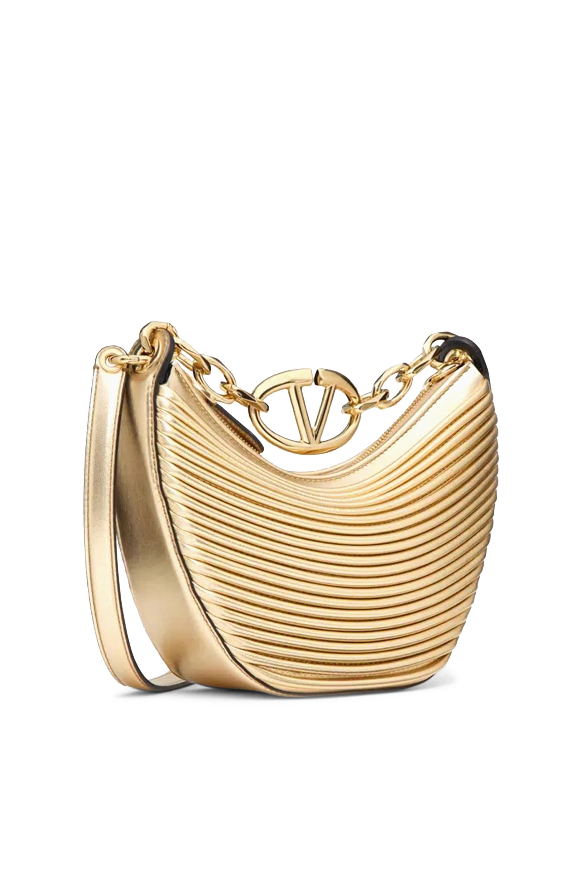 حقيبة هوبو بتصميم مقوس بشعار V