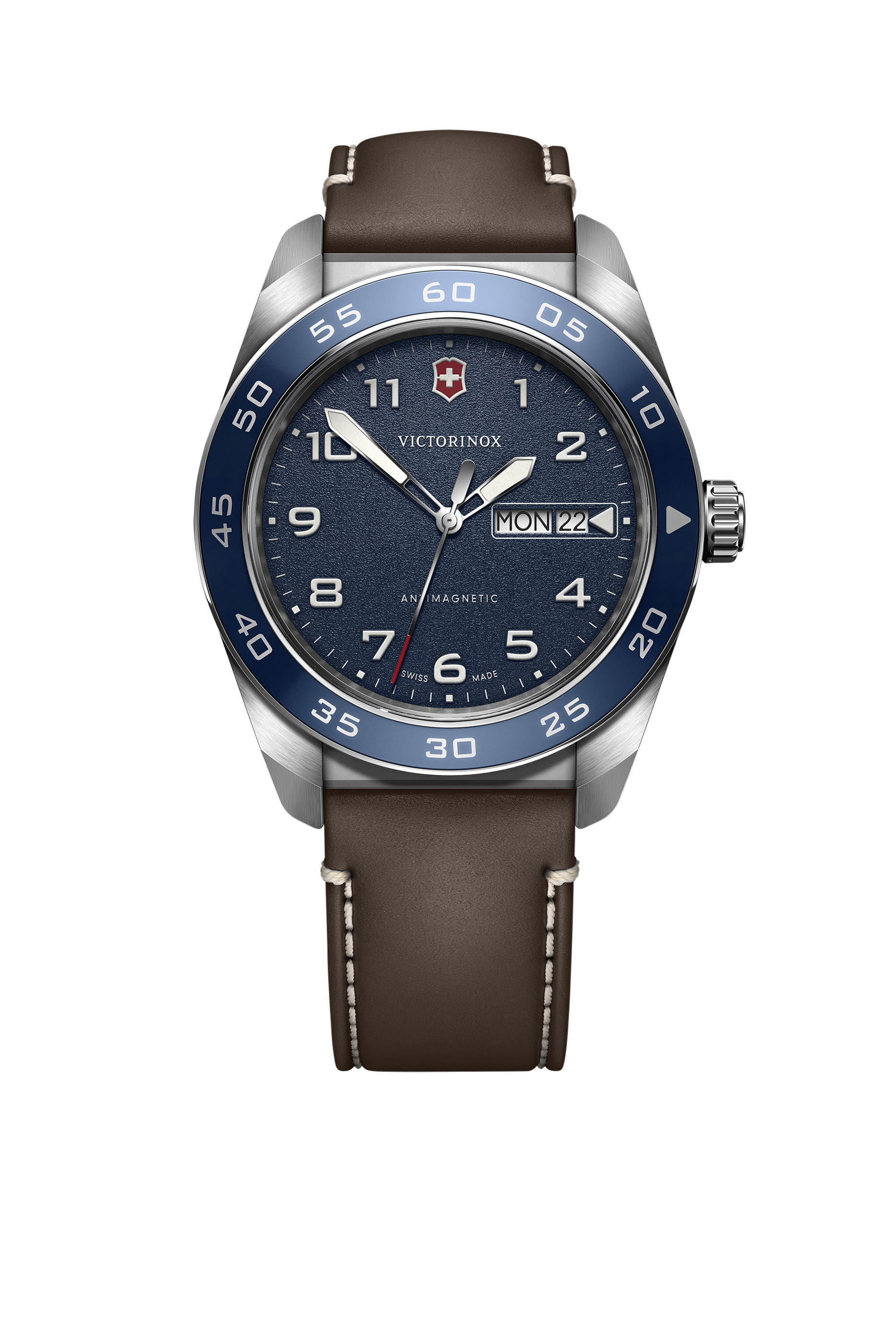 ساعة كرونوغراف سويس ارمي، ستانلس ستيل وجلد