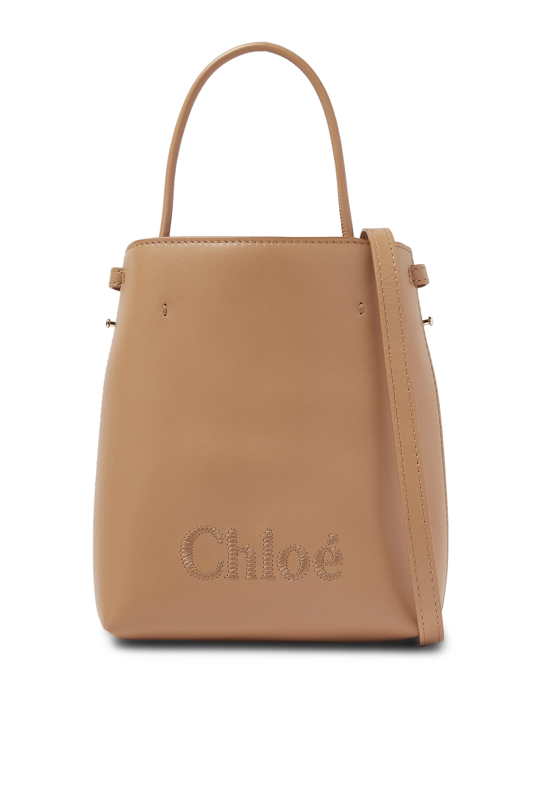 حقيبة سينس صغيرة بشعار الماركة المحاك