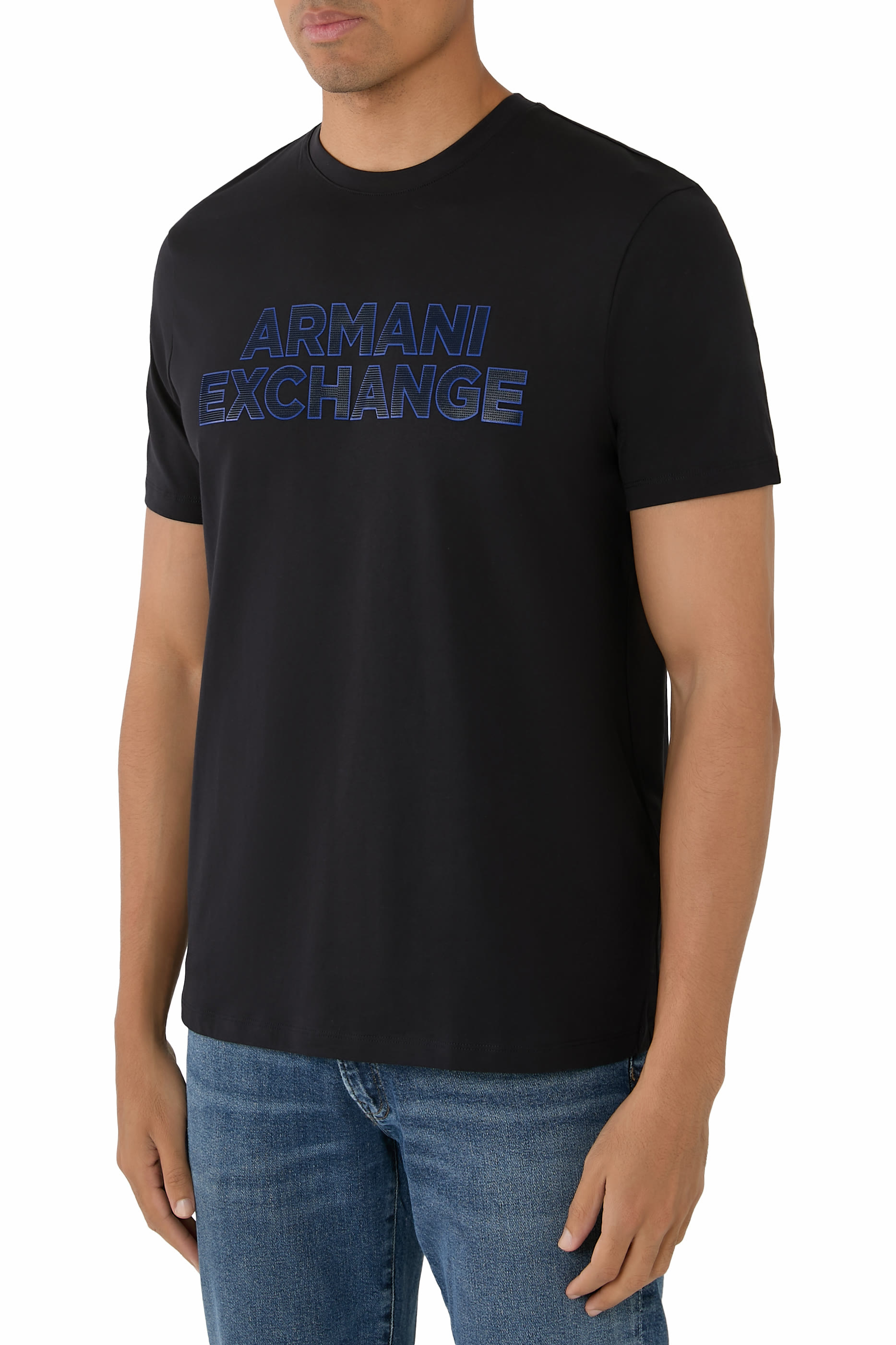 تيشيرت بشعار الماركة قطن