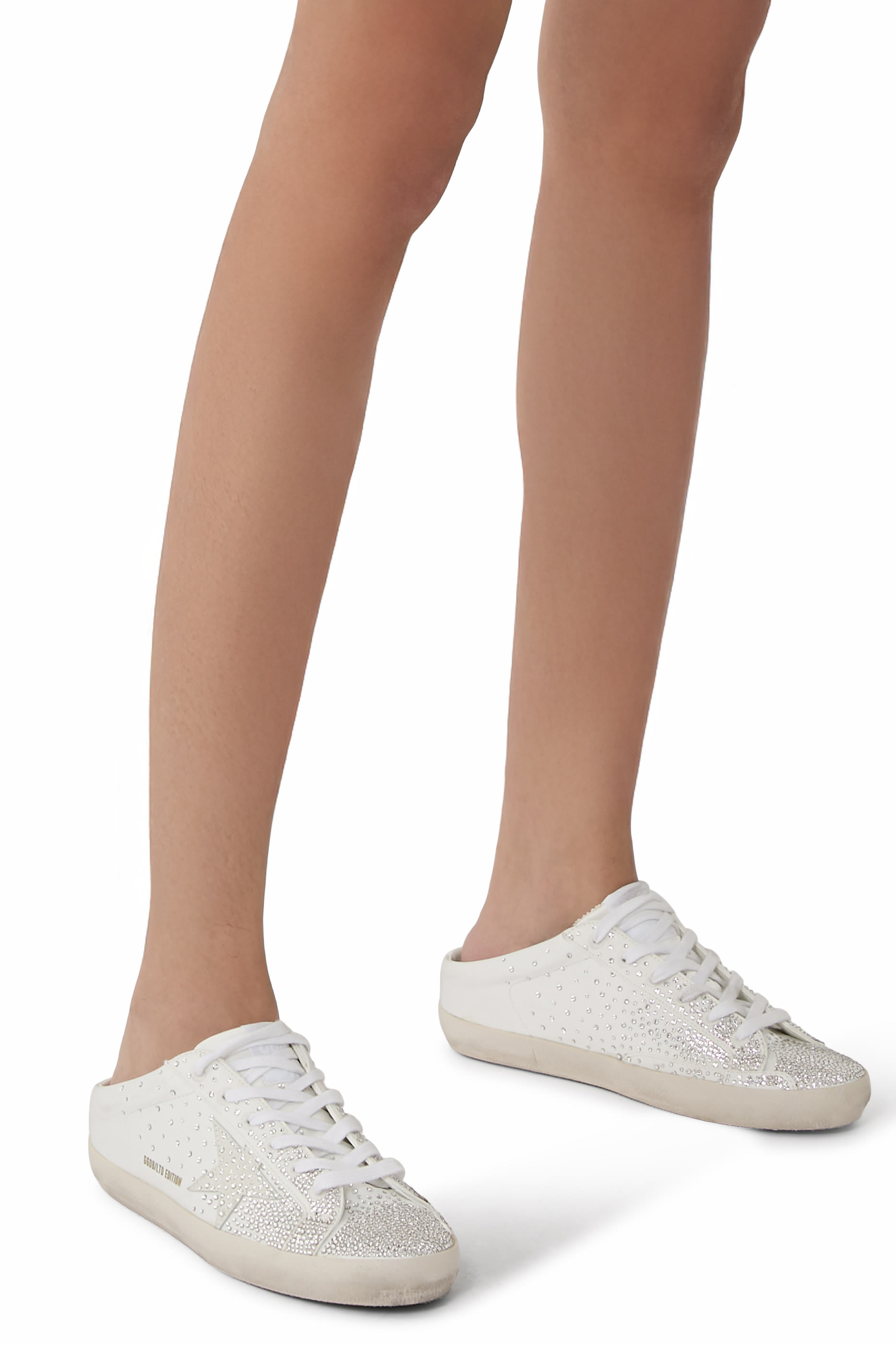 حذاء سابوت ال تي دي سوبر ستار مزين بكريستال سواروفسكي