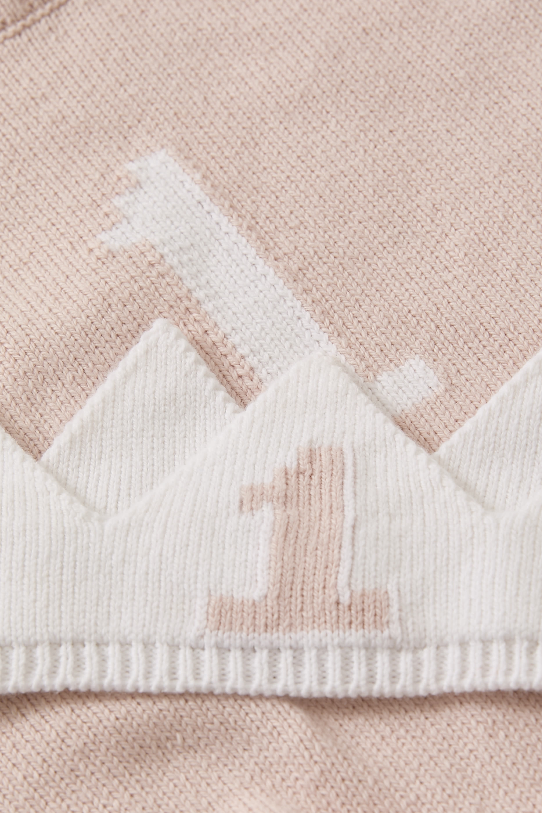 طقم هدية كنزة وتاج للإحتفال بعيد الميلاد الأول مزيج قطن عضوي للأطفال