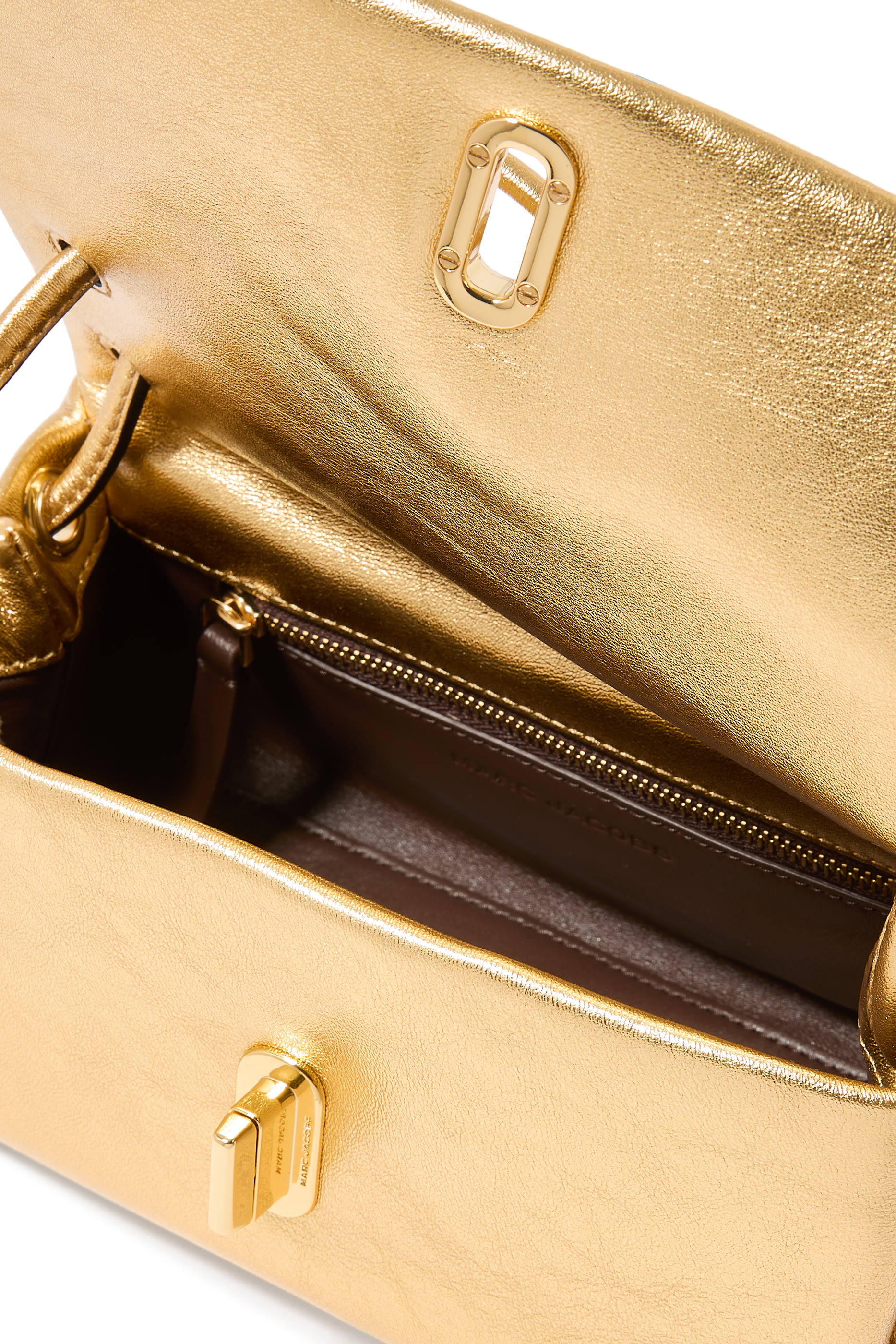 حقيبة صغيرة لامعة بيدين علويتين