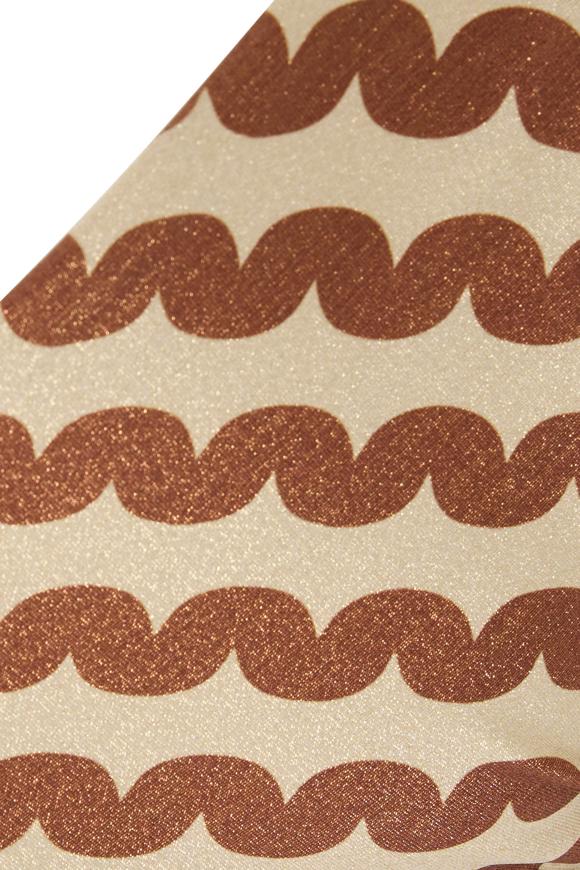 قطعة بيكيني سفلية بونا بأربطة جانبية ونقشة مموجة